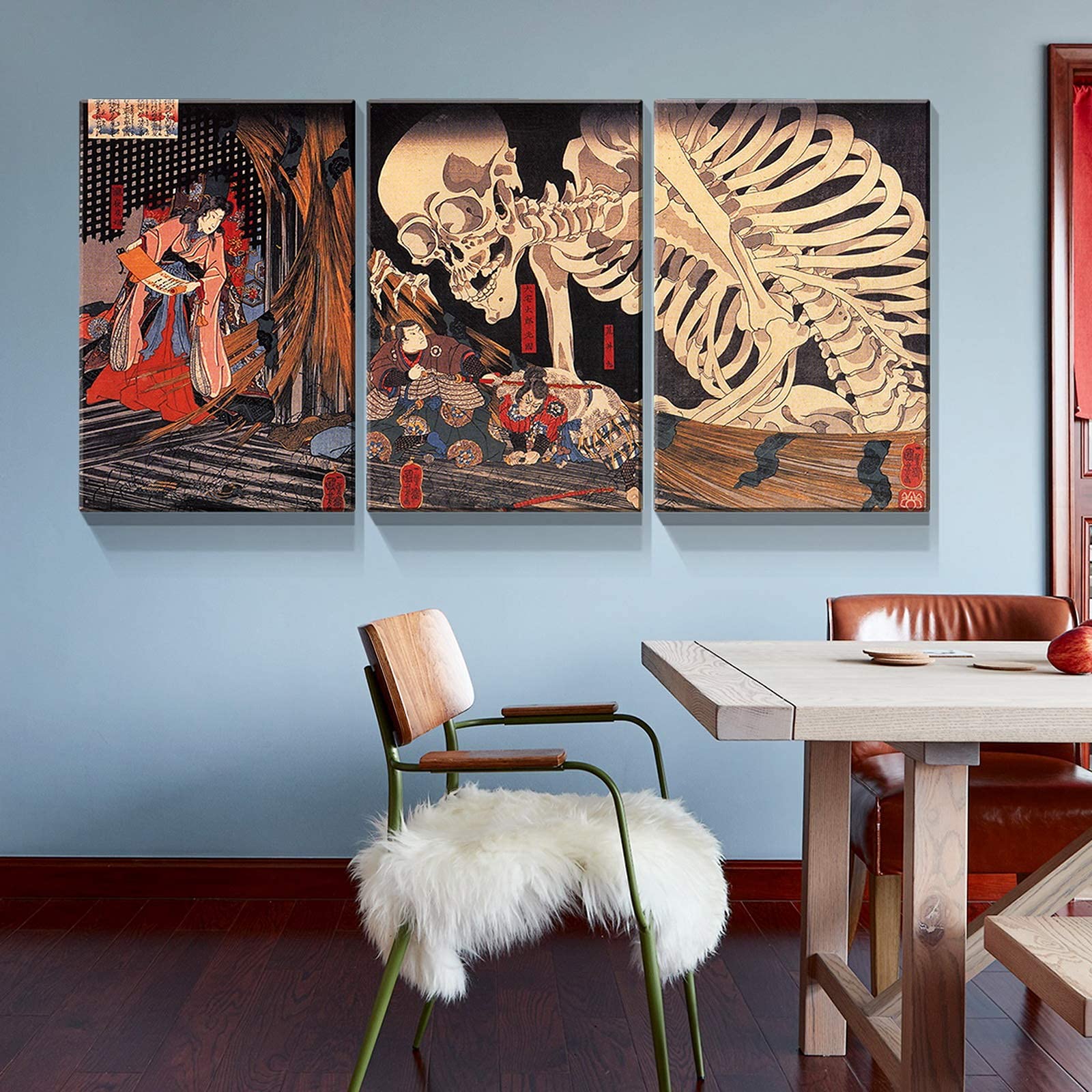 Amazon.com: 3 Panels Canvas Wall Art - Utagawa Kuniyoshi