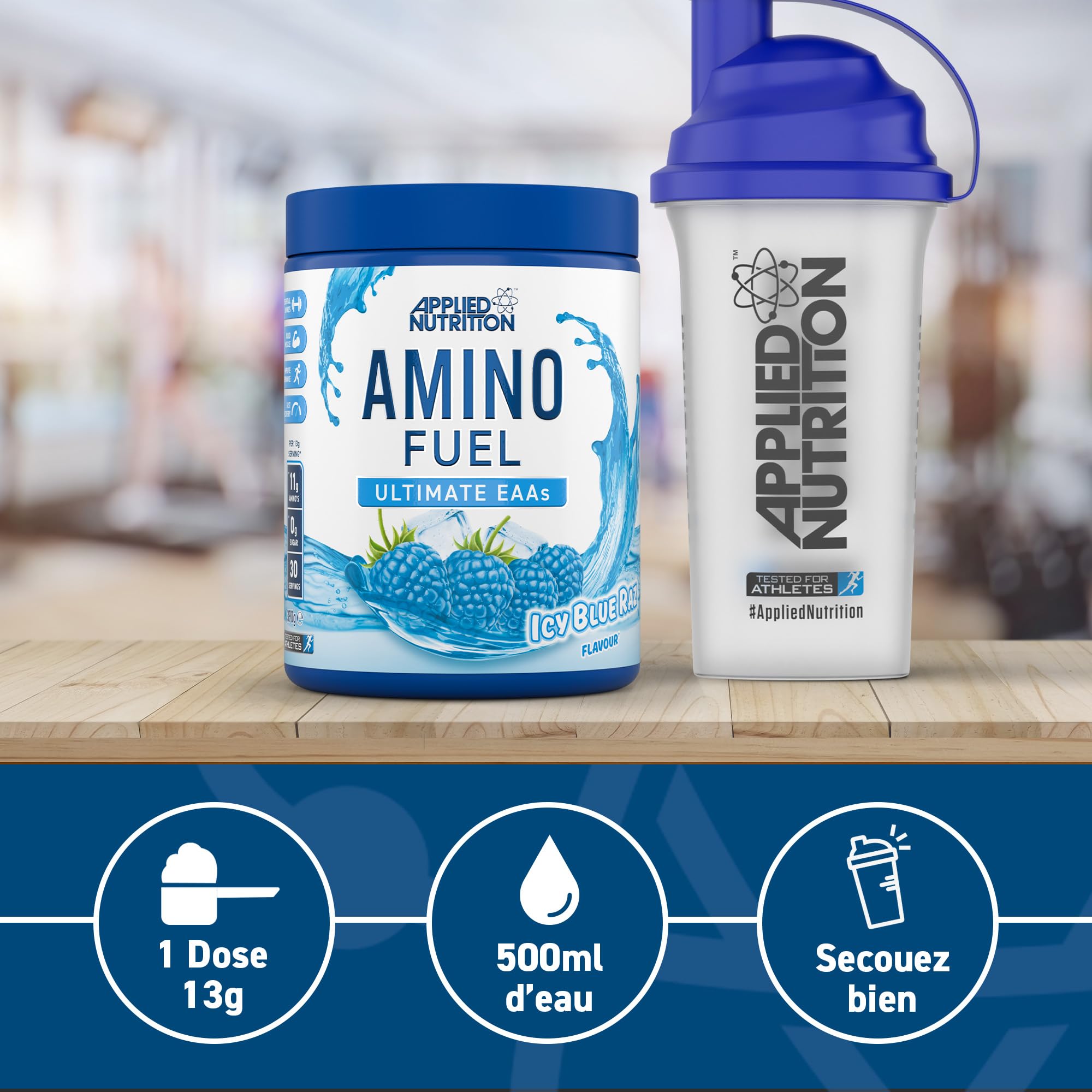 Applied Nutrition Amino Fuel Complément d'Acides Aminés, Poudre d'Acides Aminés Essentiels, BCAA en Poudre, Carburant Musculaire et Récupération (390 g - 30 Portions) (390g, Fruit Salad)