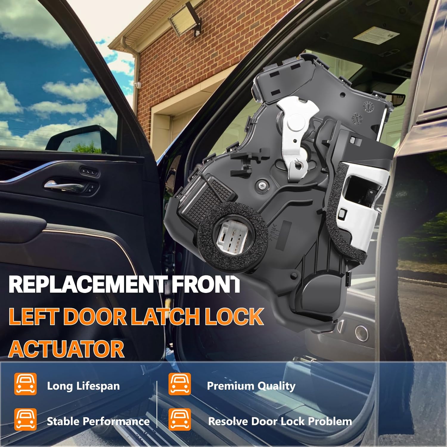 Door Lock Actuator Front Left Driver Side - Compatible with Toyota 4Runner Camry Tundra Sequoia,Fit for Lexus ES350, GS350,LS460,IQ,TC,XB,XD Replaces#69040-0C050, 69040-06180, 931-401