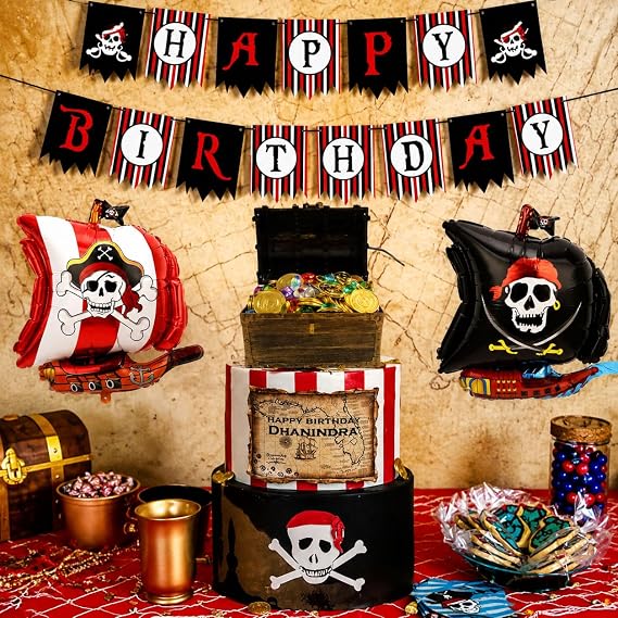 Pirate Treasure Chest with 288 Gold Coins and Diamonds for Kids