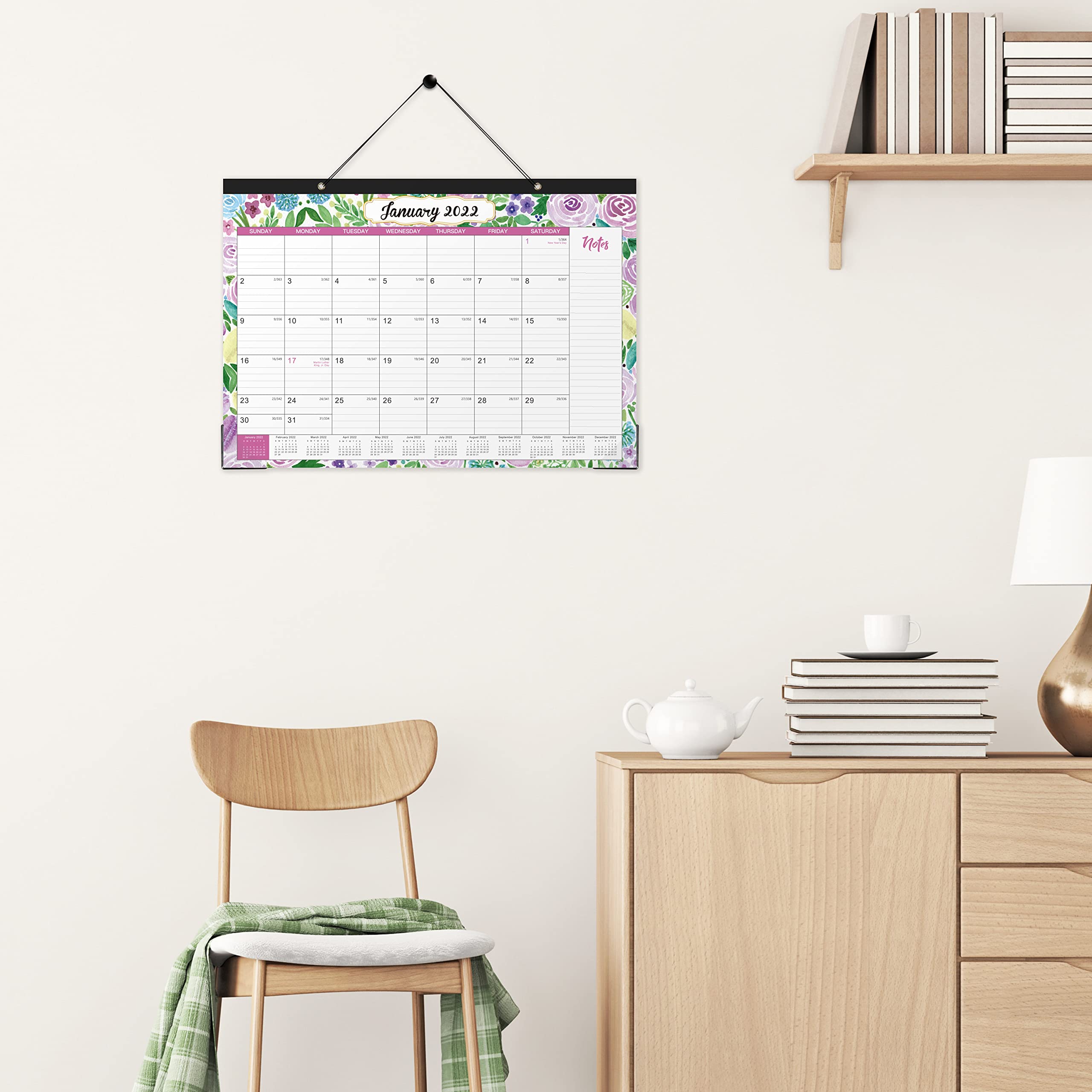 Buy 20222023 Desk Calendar 18 Monthly Desk/Wall Calendar 2in1, 17" x 12", July 2022