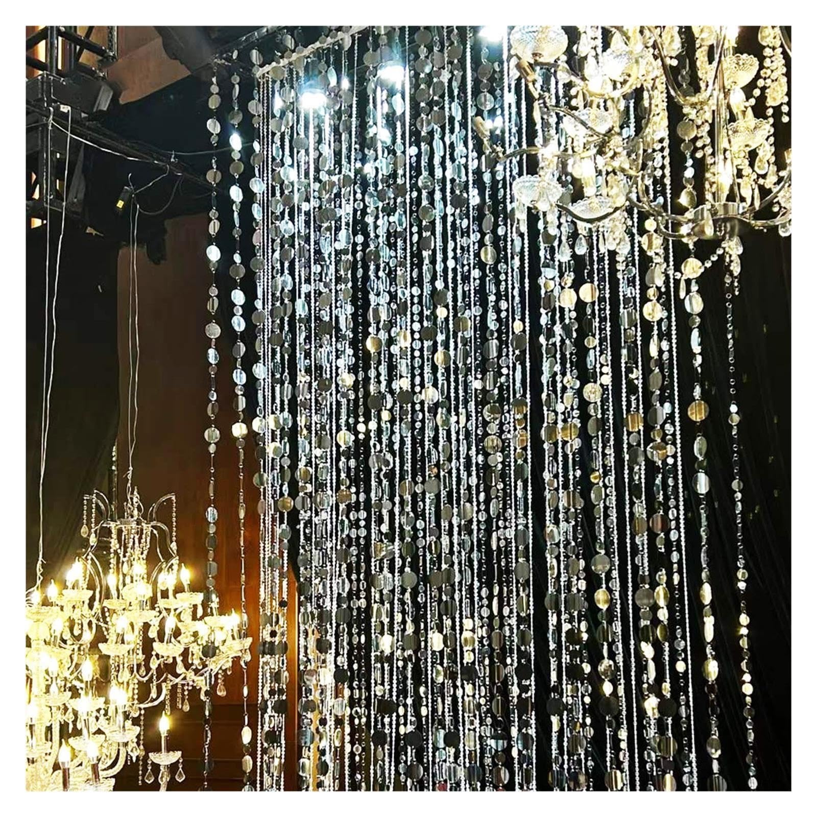 Mur de Fond Gland Paillettes Rideau Perles