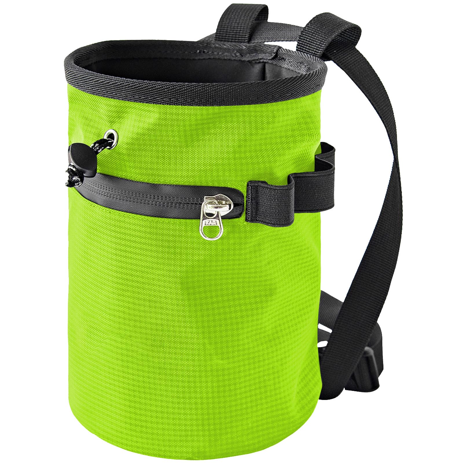 Xjdzineq Rock Climbing Chalk Bag & Zippers Pockets Adjustable Bouldering Bucket for Gym, Gymnastic Rock