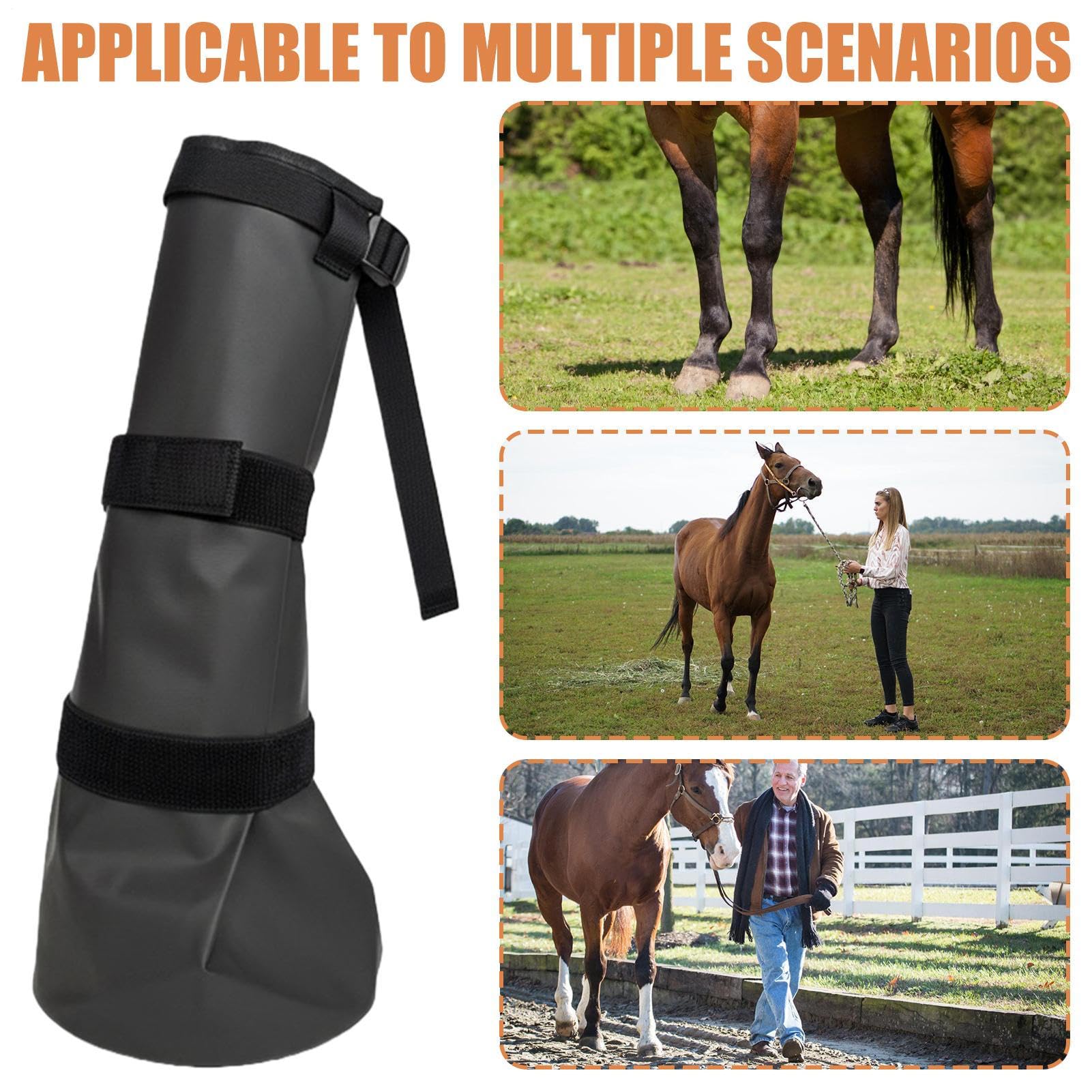 Hoof Soaking Boot - Equine Hooves Soaker Bag, 24,5 cala Wielofunkcyjny sprzęt do czyszczenia stołów, treningu na świeżym powietrzu, wyścigów, użytkowania pola, zawodów, opieki konnej i konserwacji