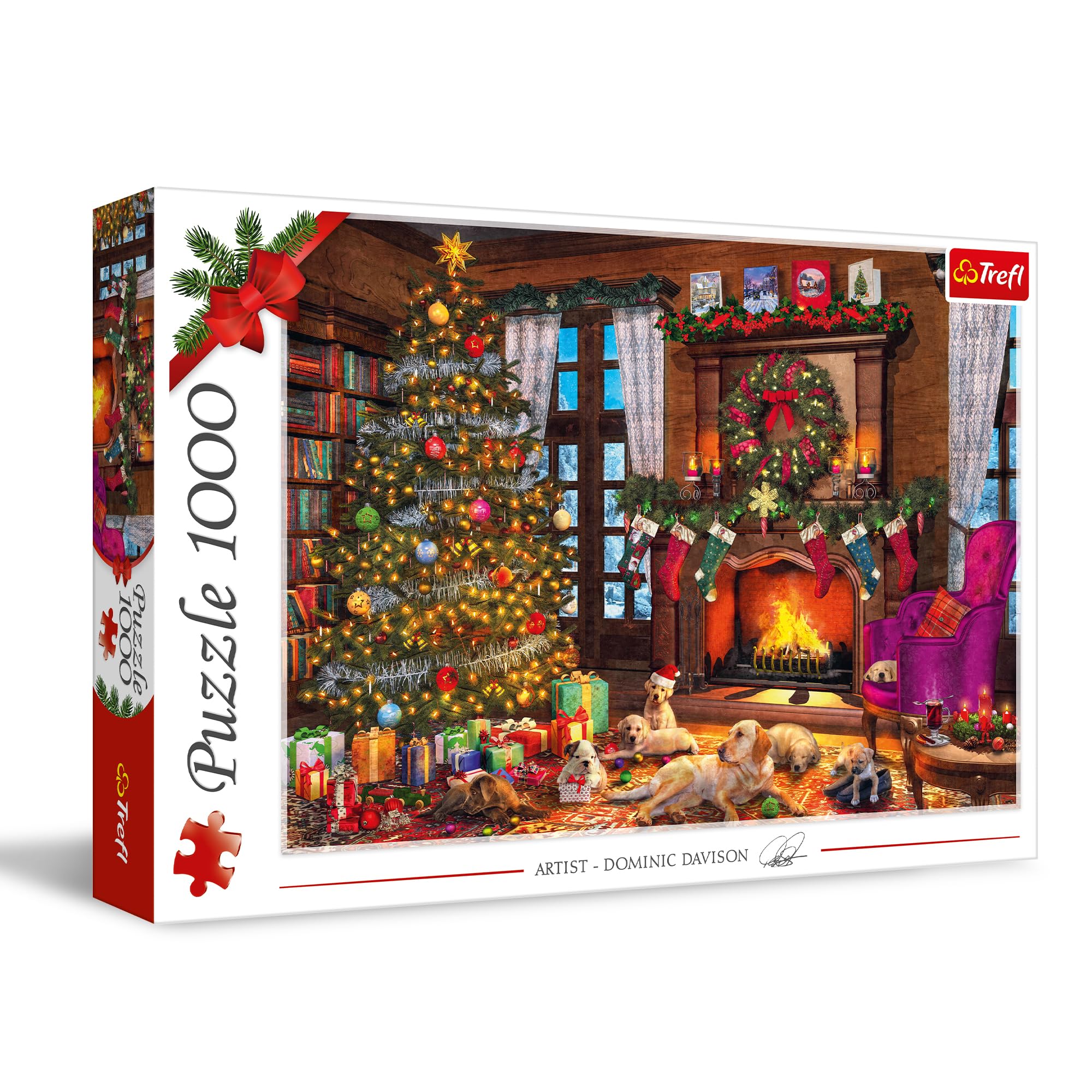 POWLYB Puzzle Babbo Natale da 1000 Pezzi - Christmas Collection Puzzle per Adulti Divertente Attività Natalizia per Tutti, Regalo di Natale