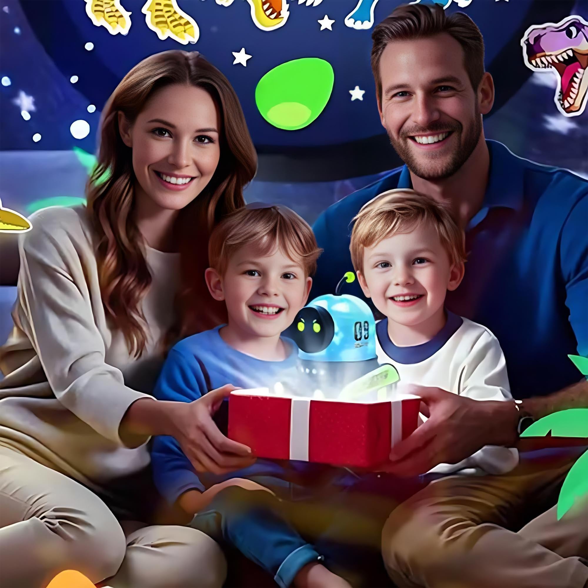 Lámpara de proyector de dibujos animados para niños, luz nocturna con 12 diapositivas y rotación de 360°, proyector silencioso único y elegante para regalos de Navidad y cumpleaños