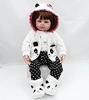 Vista 8 de Ropa de muñeca Reborn de 22 pulgadas para muñeca Reborn de 20-23 pulgadas, accesorios de atuendo de panda, 4 piezas, ropa a juego de bebé Reborn