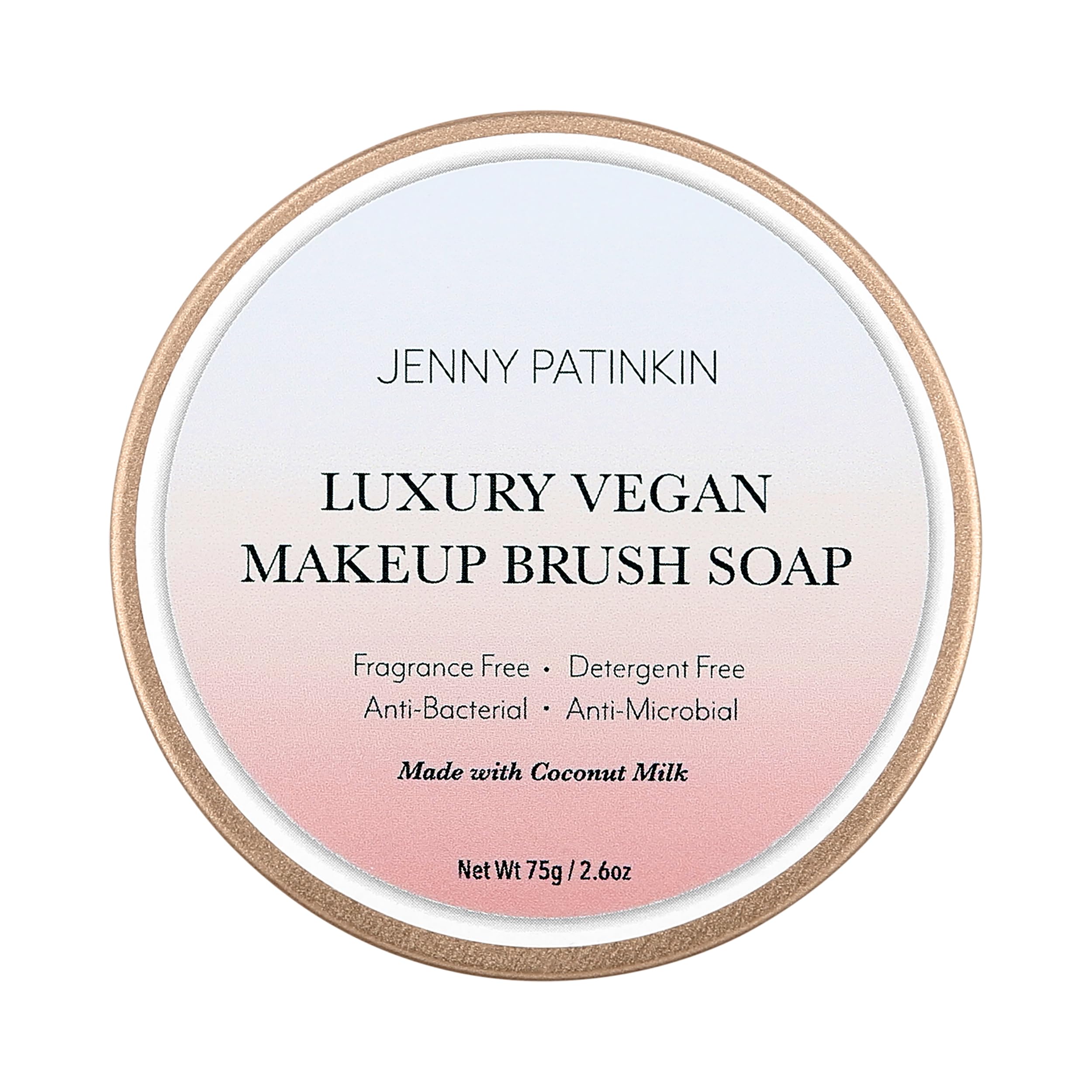 Jenny Patinkin Makeup Brush Cleaner Soap, Luxury Vegan Makeup Brush Soap, For All Brush Types – Synthetic & Natural Solid Cleansing, Professional