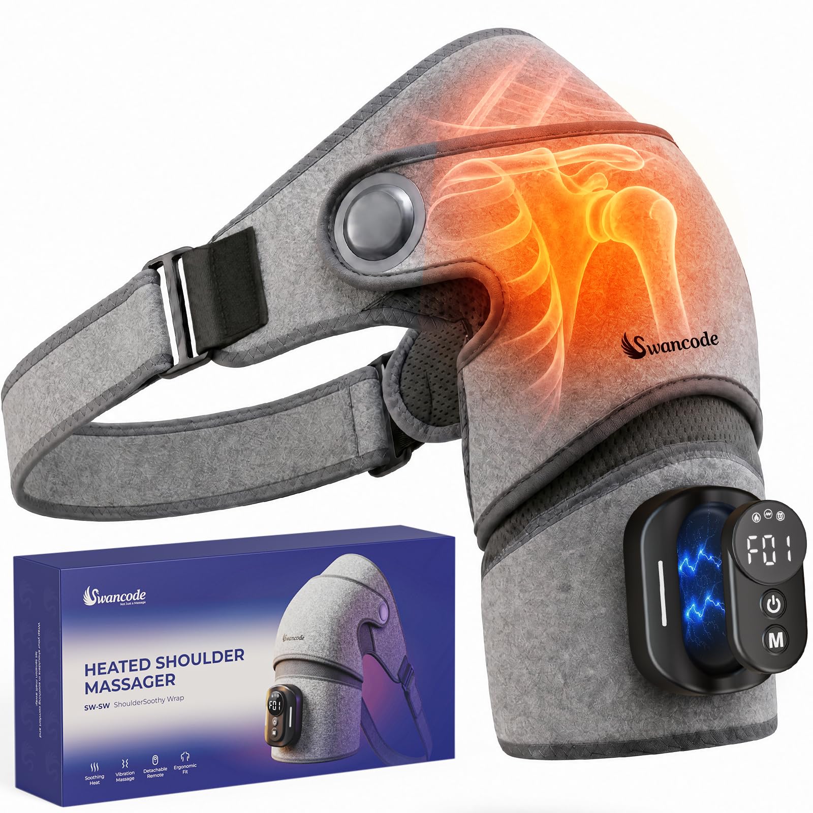 Photo 1 of swancode Shoulder Massager with Heat & Brace Support