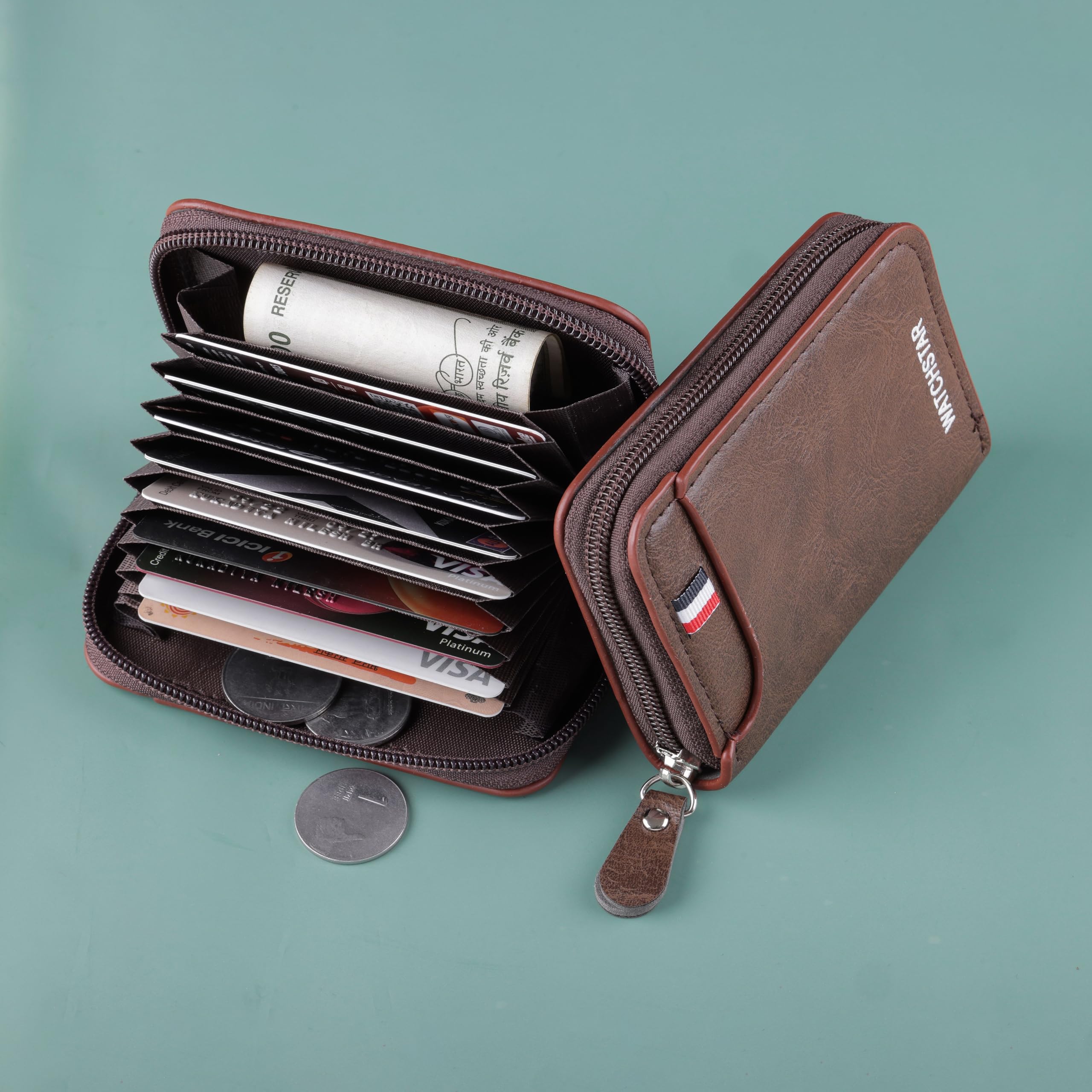 Slim Skinny Fit Card Wallet for Men and Women (17.Cross Dark Brown)-picture-40