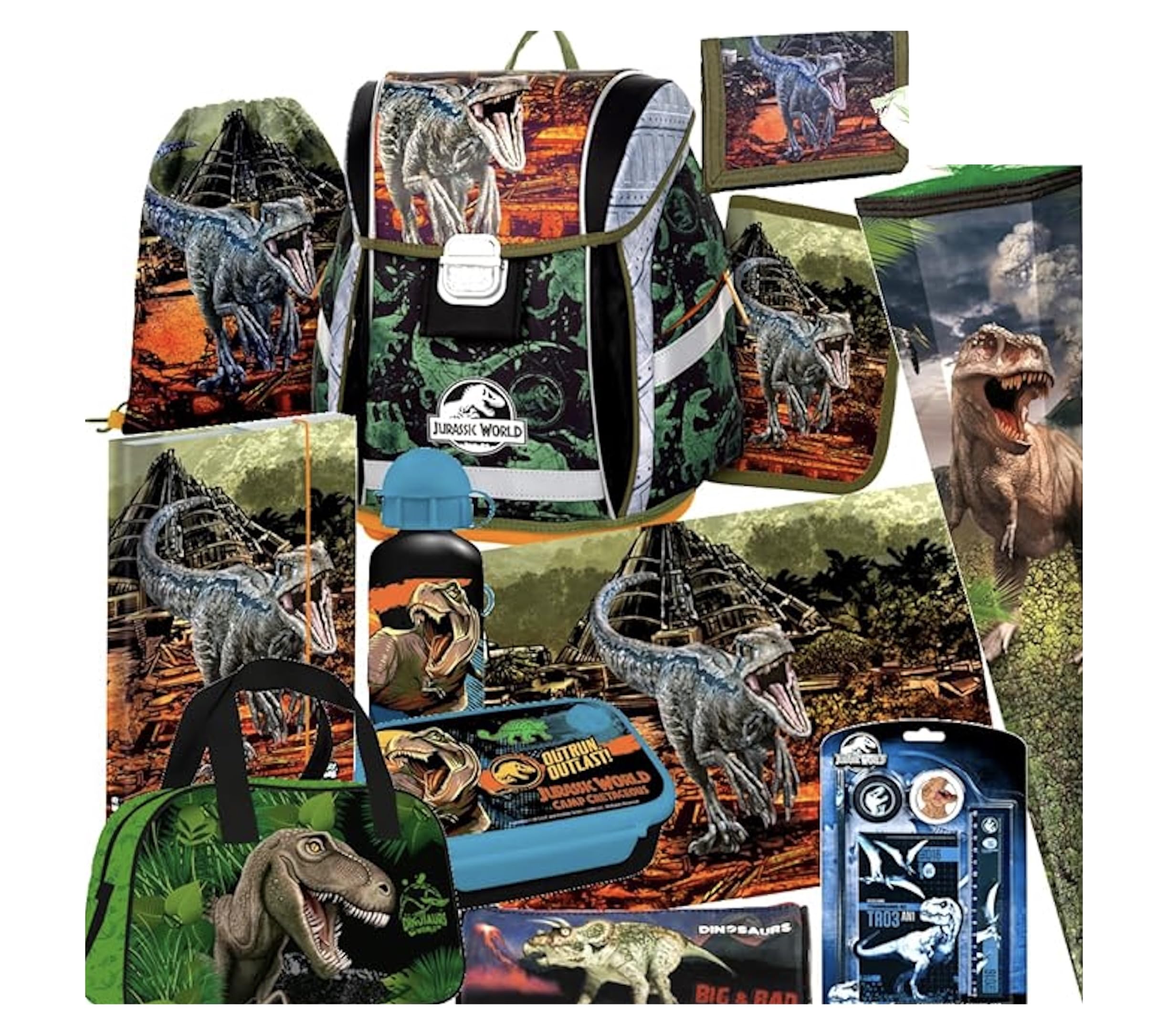 Dinosaurier Dino T-Rex 6 t SCHULRUCKSACK RUCKSACK TASCHE SCHULRANZEN Schultasche