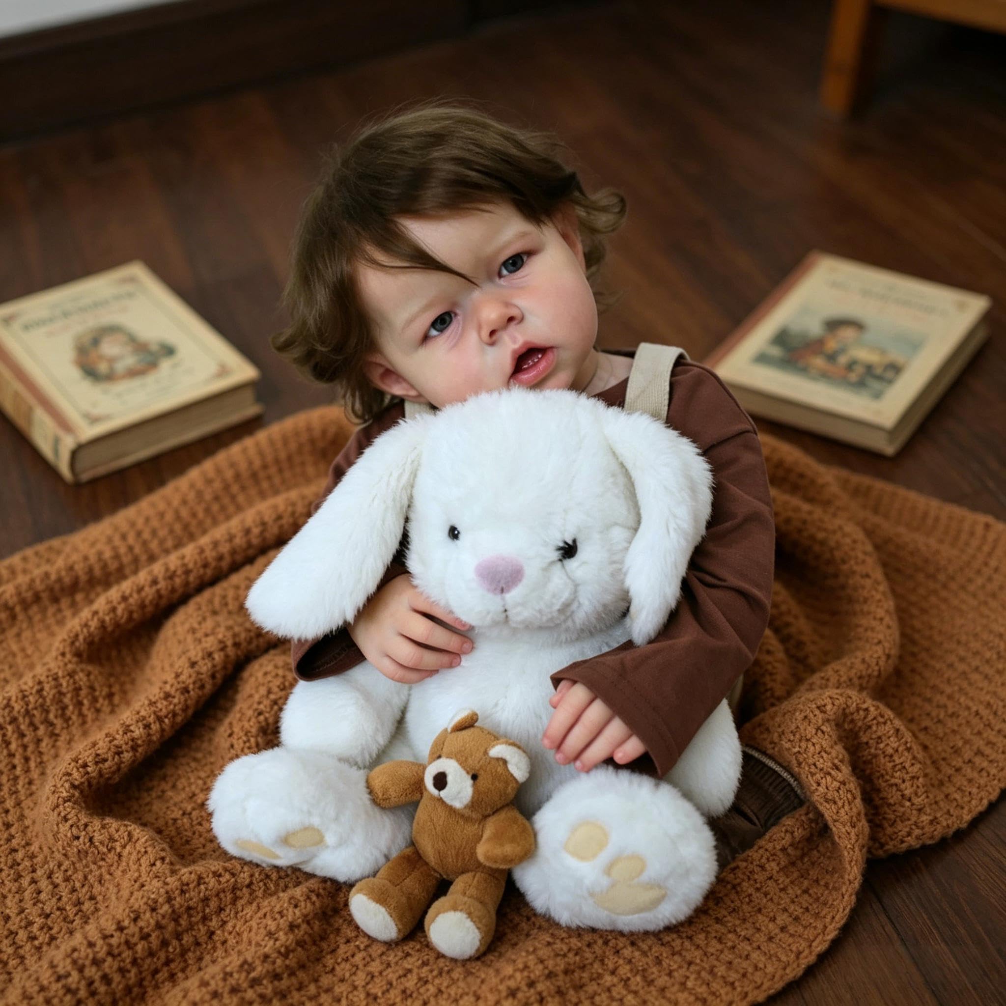 RXDOLL Reborn-Babypuppe, 70 cm, weiches Vinyl-Stoff-Körper, Reborn-Puppe mit verwurzeltem Haar, realistische Babypuppe, Silikon, Reborn-Baby-Puppe, Geschenk für Mädchen