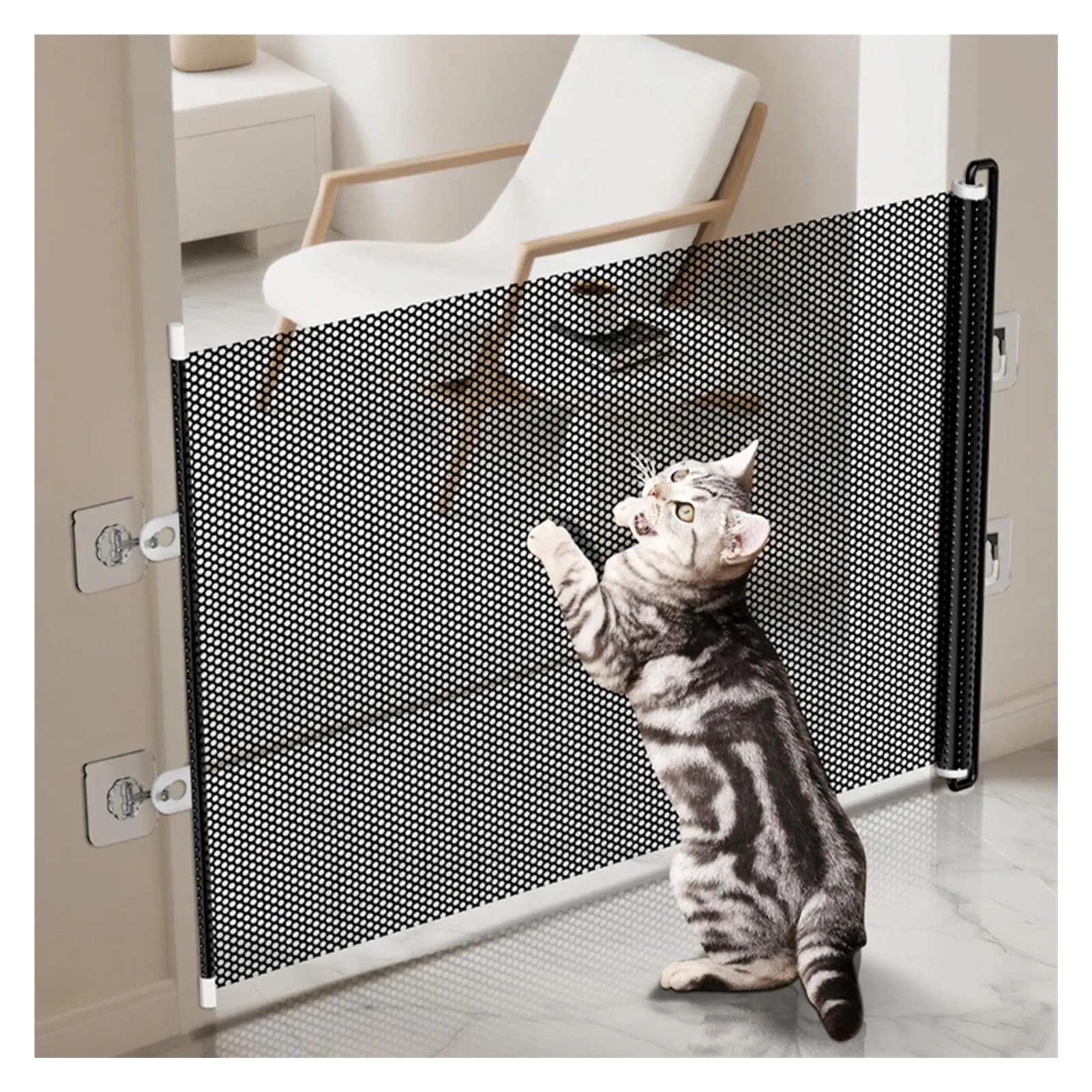 Cancelletto Estensibile Cancello di sicurezza for animali domestici retrattile largo