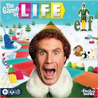 Hasbro Gaming The Game of Life Elf Board Game | Officially Licensed Elf Games for Kids, Teens & Adults | 2-4 Players | 30 Mins. | Family Ages 8+