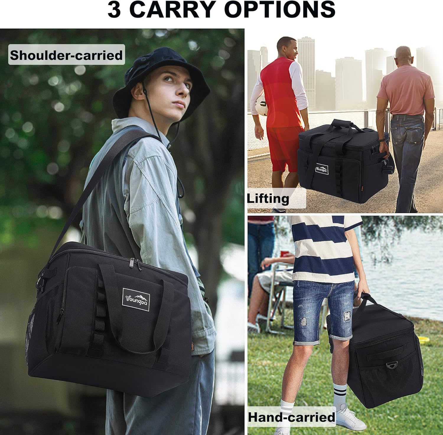 Cooler Bag 48-Can Insulated Leakproof Soft Cooler Large Collapsible Portable Travel Cooler Bags 32L for Picnic, Waterproof Soft Ice Chest for Camping, Beach, Fishing, Outdoor - 32 Quart