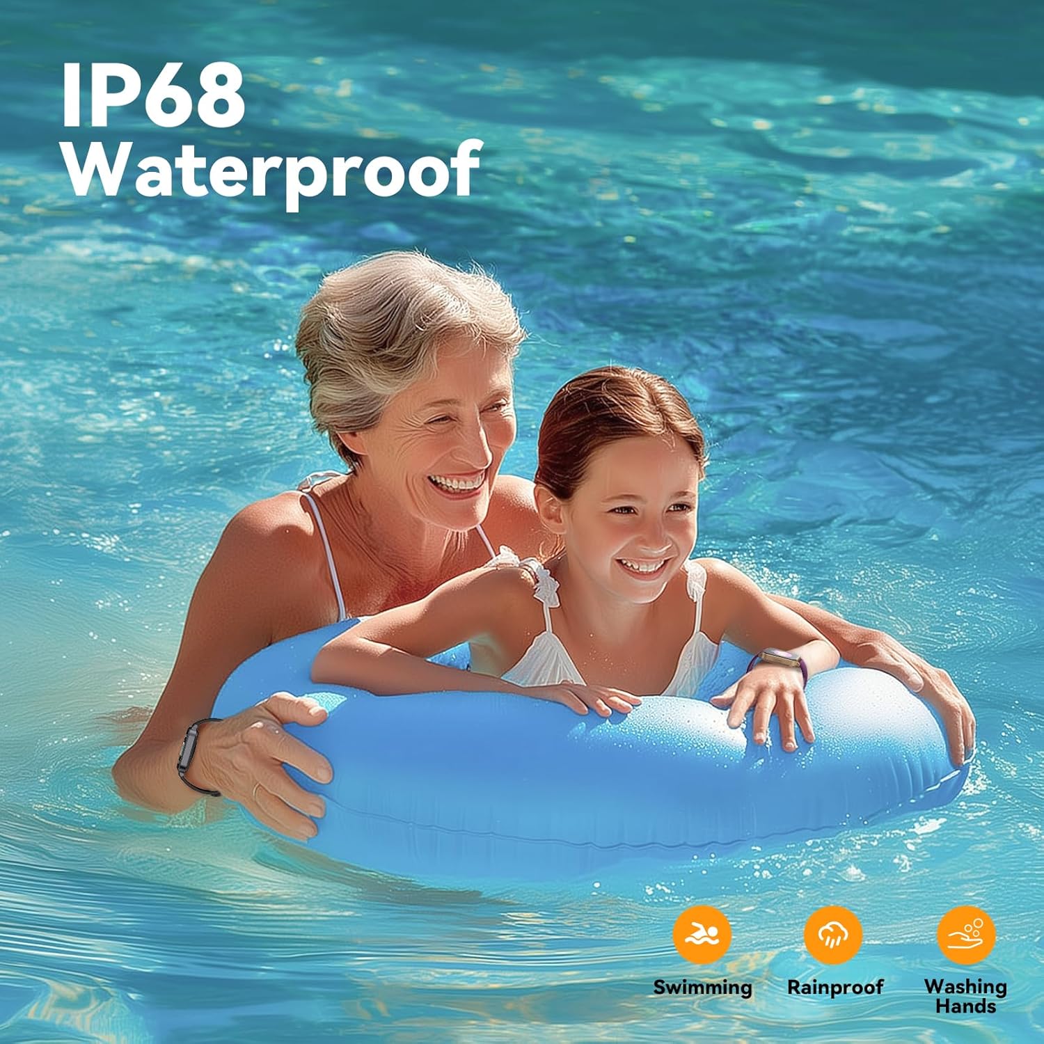 DAVIKO Smart Watch Senior Friendly No App/Phone Required,Pedometer Waterproof Fitness Tracker Watch with Step Counter Calories/Sleep Tracker for Walking Running for Men Women - Image 5