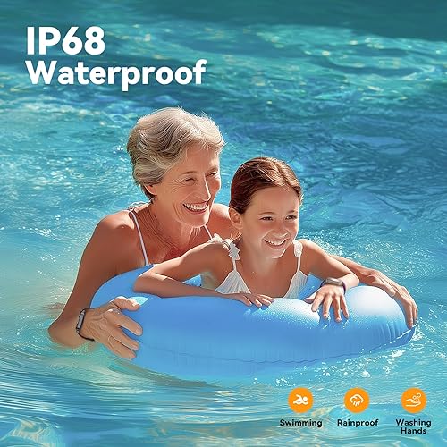 Miniatura 5 de DAVIKO Reloj inteligente para personas mayores, no requiere aplicación/teléfono, podómetro, impermeable, rastreador de fitness con contador de