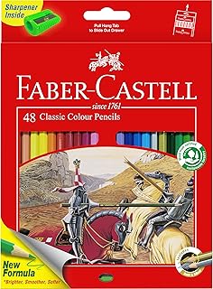 Faber-Castell Vibrant Classic Color Pencils, Assorted – Pack of 48, (16-115858)
