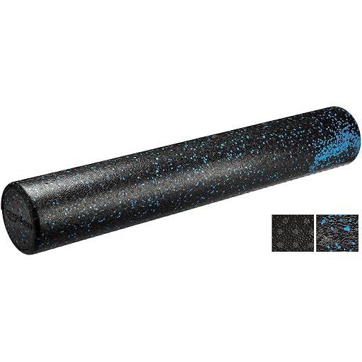 MockWares Basics High-Density Round Foam Roller, Blue Speckled