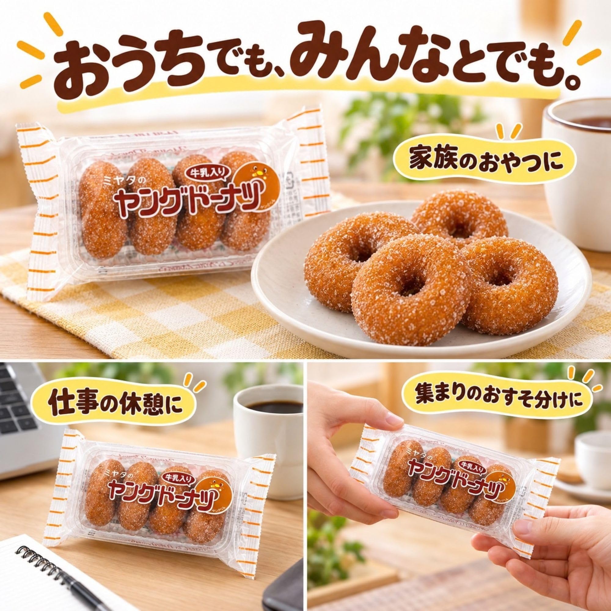 お菓子　まとめ売り　ヤングドーナツ　みかんゼリー　おっろっと　うまい棒　他 Amazon.co.jp: 宮田製菓 ヤングドーナツ 箱買い おやつ スイーツ