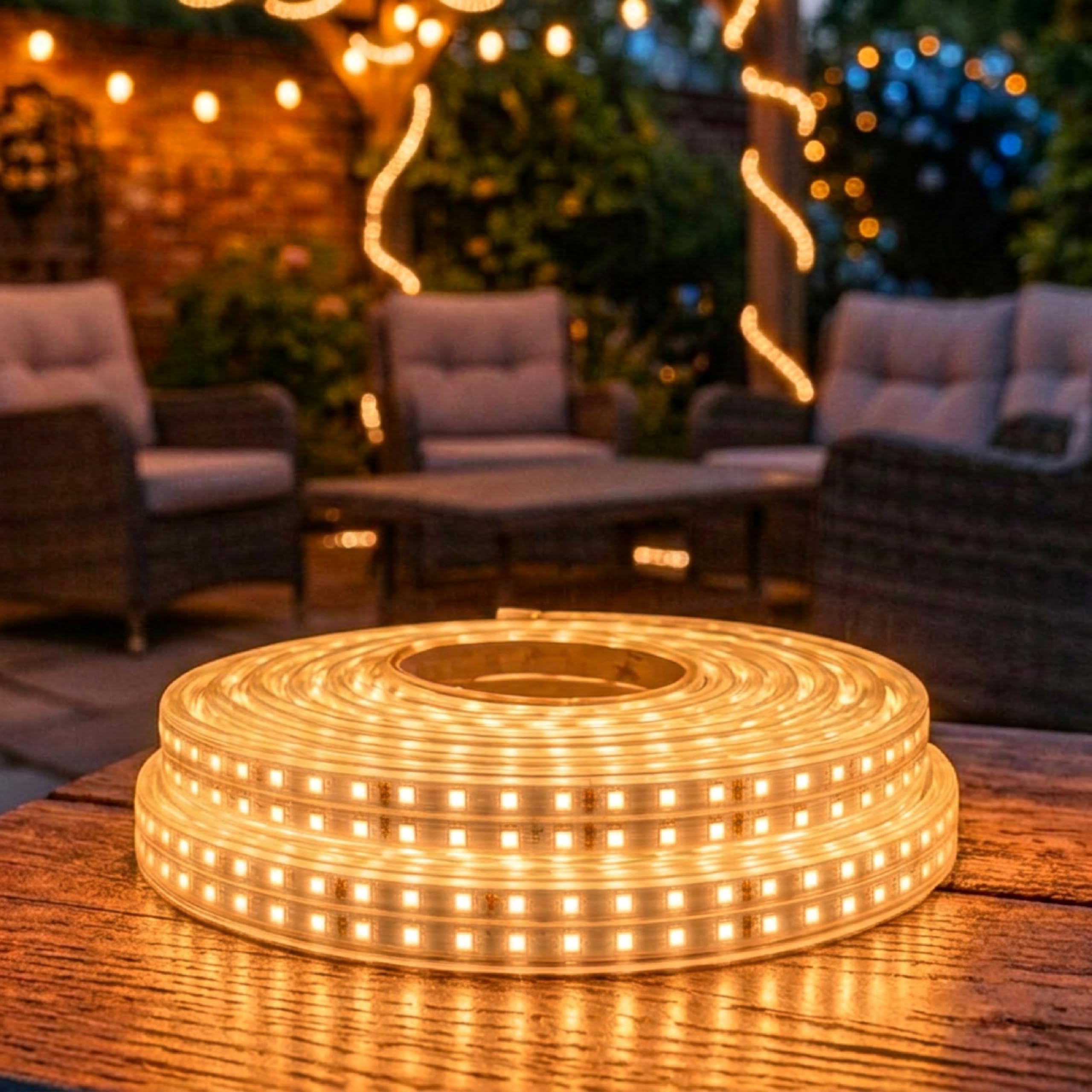 Forus LED Rope Light - Warm White, Waterproof Decor -21