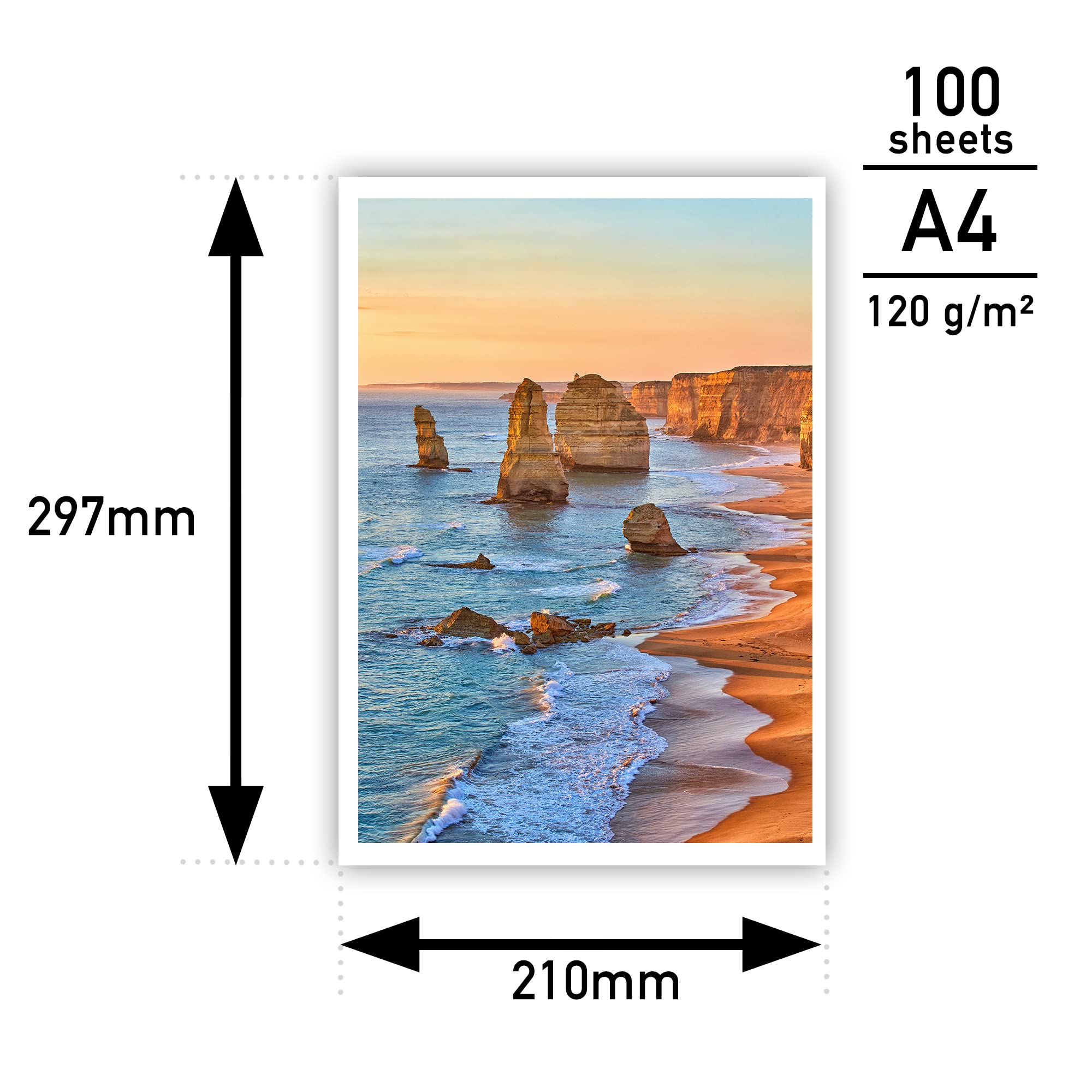 akaca Carta per sublimazione A4, 210 x 297 mm, 120 g/m², 100 fogli, per stampanti Epson Sawgrass Ricoh