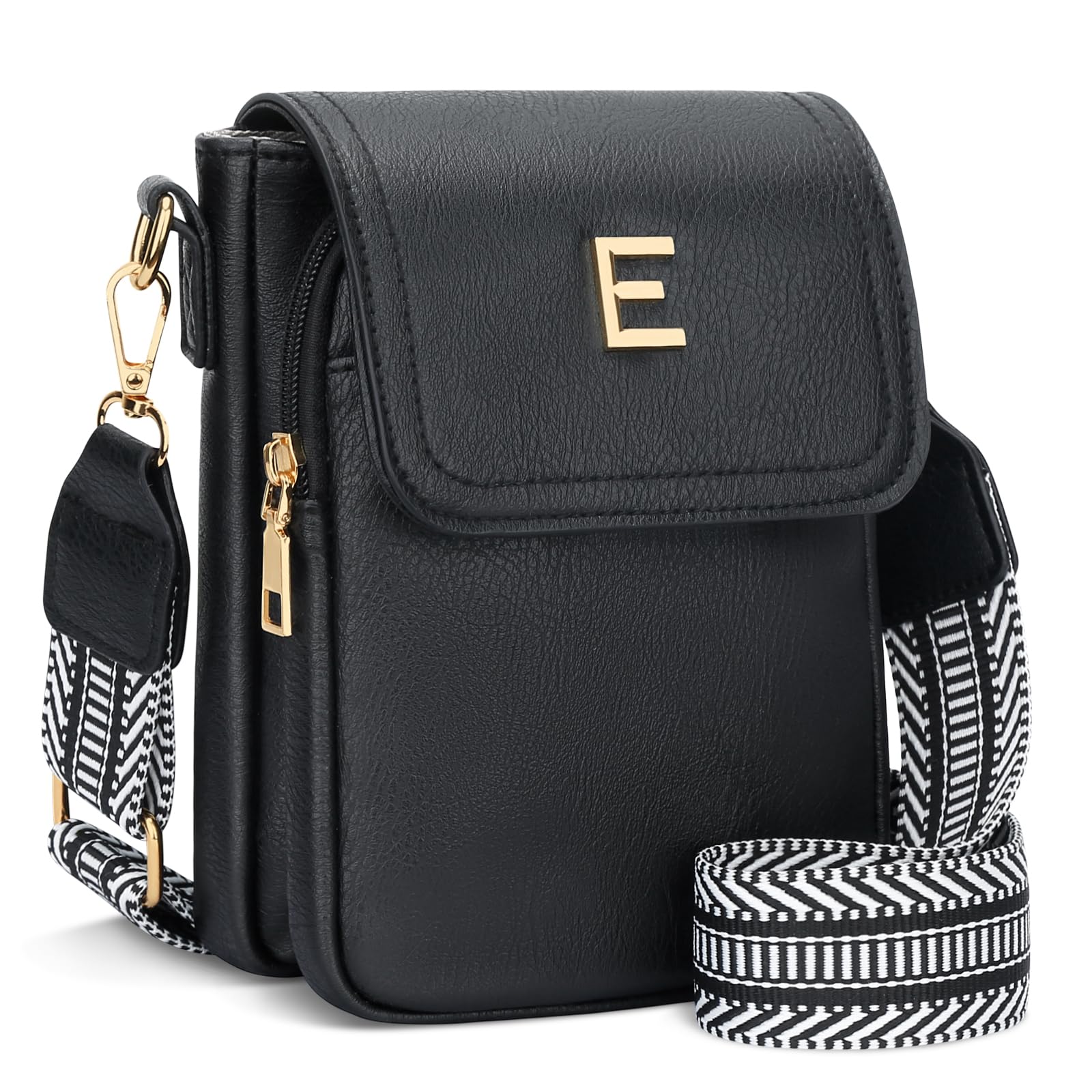 CLOUDWINGS Small Personalized Initial Crossbody Bag for Women Cell Phone Leather Purse Wallet Birthday Gift