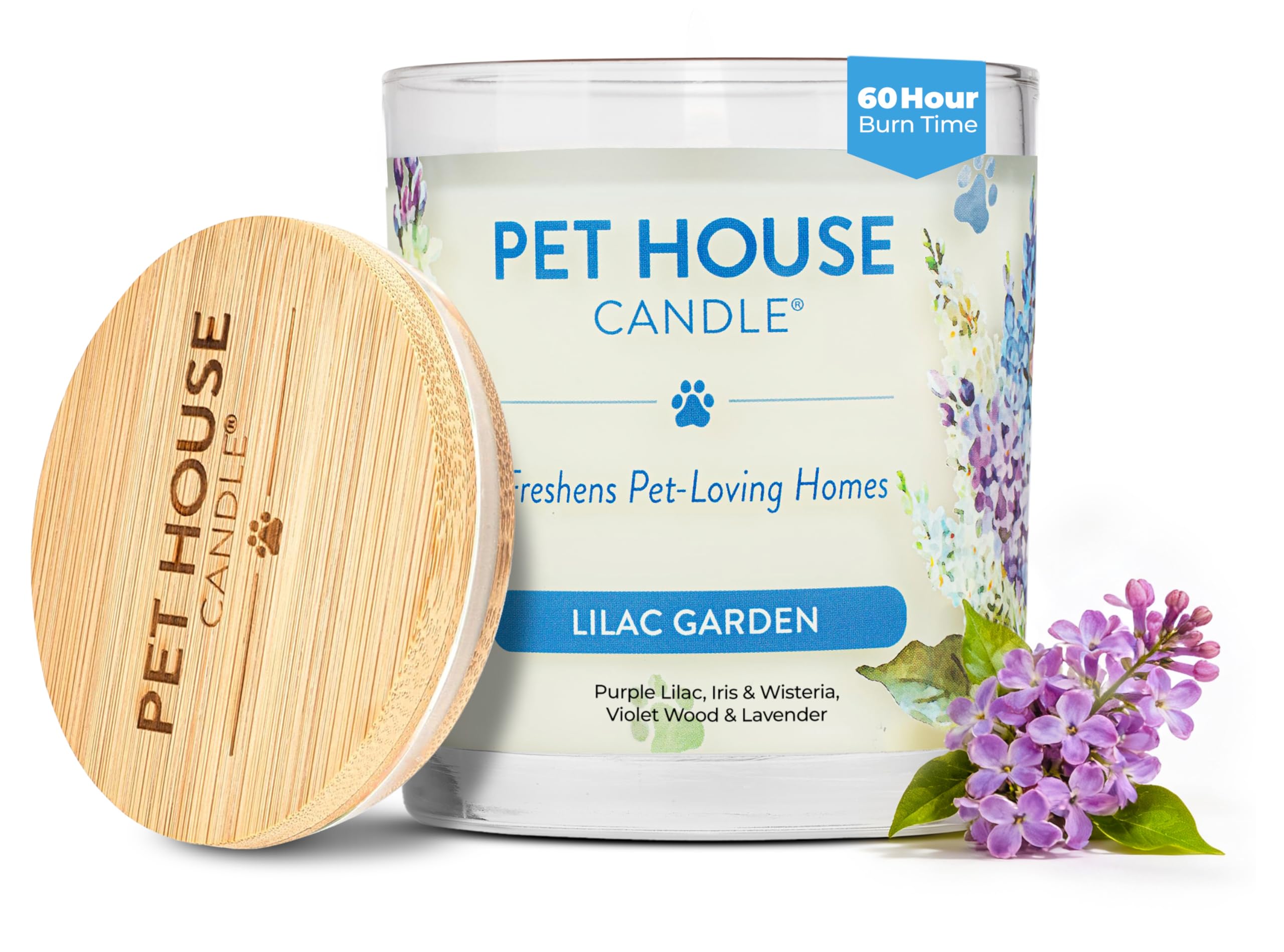 One Fur All Pet House Candle Lilac Garden
