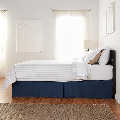 Vista 54 de Yaxa Basics Falda de cama plisada ligera, individual, color blanco brillante