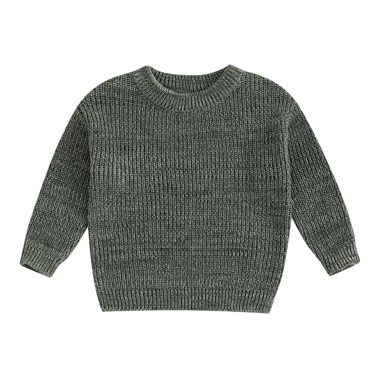 Geagodelia Toddler Baby Boy Girl Warm Sweater Long Sleeve Crew Neck Solid Color Knitted Pullovers Tops Knit Jumpers Sweatshirt Chunky Knitwear Fall Winter Clothes Outfits — view 52