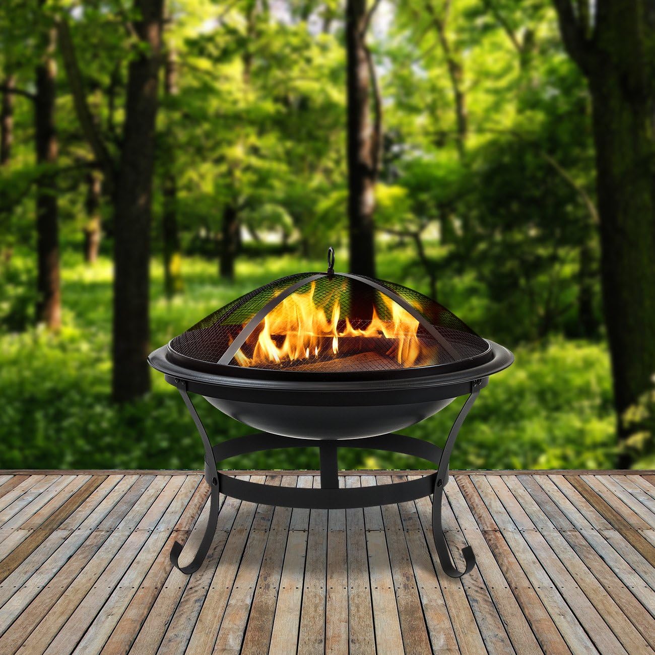 Amazon Com Sorbus Fire Pit Bowl 30 Includes Mesh Cover Log Grate Curved Legs And Poker Tool Great Bbq Grill For Outdoor Patio Backyard Camping Picnic Bonfire Etc Black Fire Pit Bowl