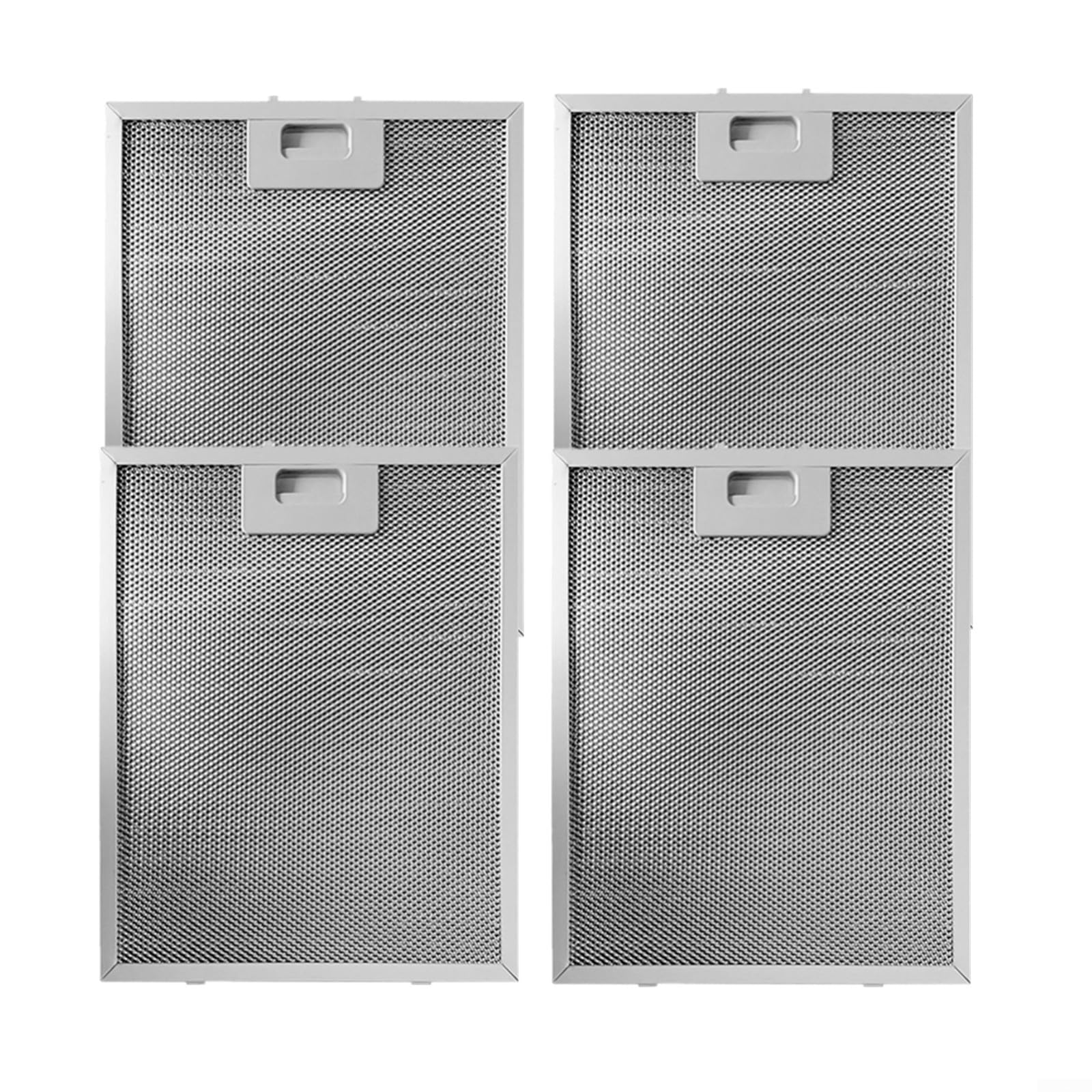 Filtro de grasa de metal para campana extractora, universal, 350 x 285 x 9 mm, filtro de grasa de 5 capas (paquete de 4)