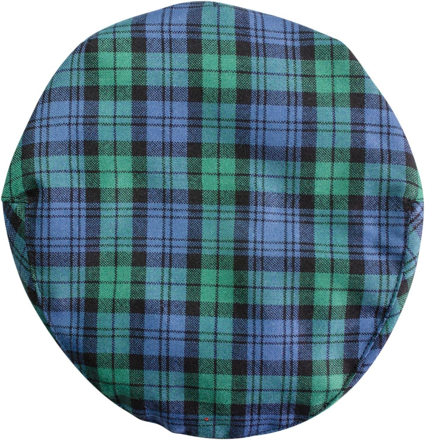 Tartan Design Flat Cap Campbell Ancient Tartan Mens and Womens One Size Elasticated Band Comfort Fit Made in Scotland