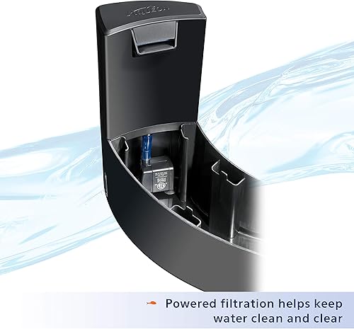 Miniatura 3 de Aqueon Betta Falls - Acuario con cuentas Betta en blanco y negro azul y rosa