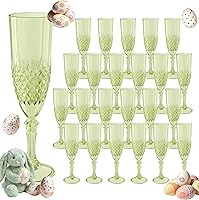 Vista 24 de Copas de champán de plástico, copas de champán a granel, copas de vino acrílicas reutilizables irrompibles para bodas, despedidas de soltero