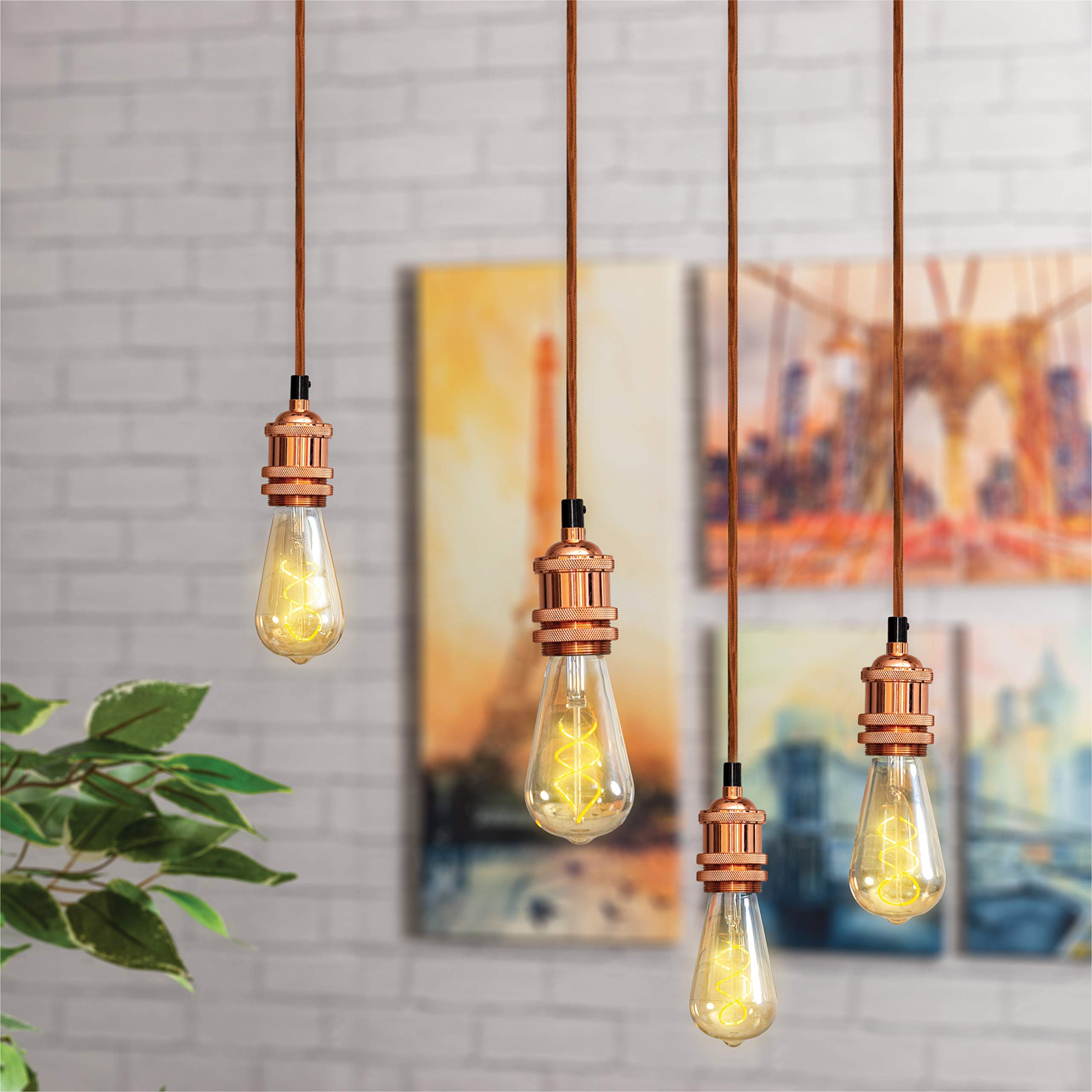 Eagle Vintage Quad Pendant Lampholder (Rose Gold)
