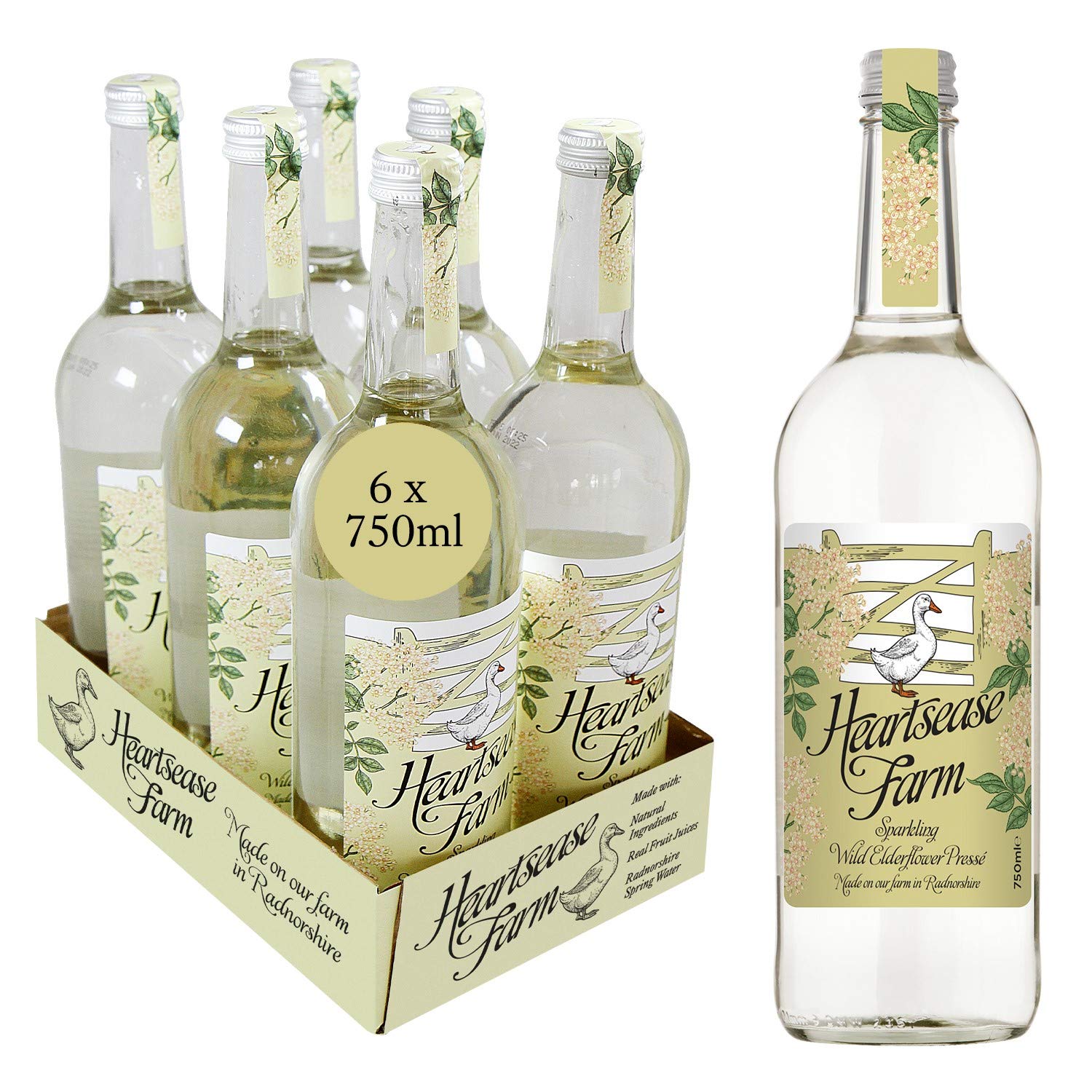 Heartsease Ferme Sureau Pétillant Presse 750Ml (Paquet de 6)