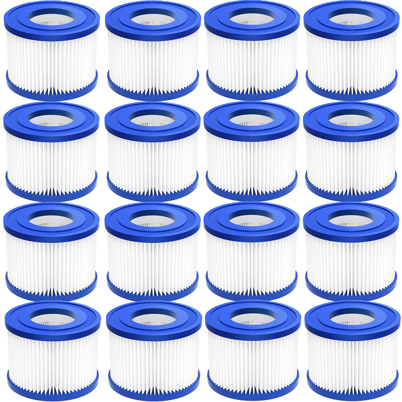 ZIXIANGKEJI 16pcs Replacement Hot Tub Filter VI Filters Compatible with Lay-Z Spa(C11-16)