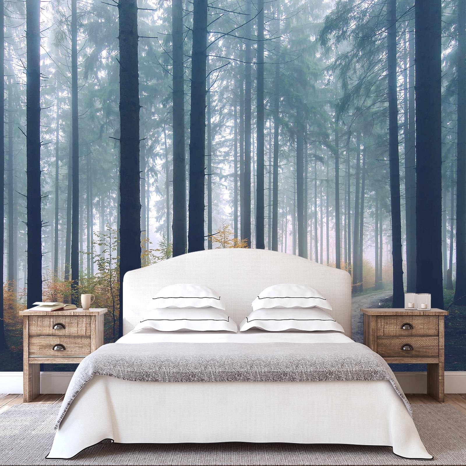 WFBHUA Dark Forest Tree Wallpaper Mural