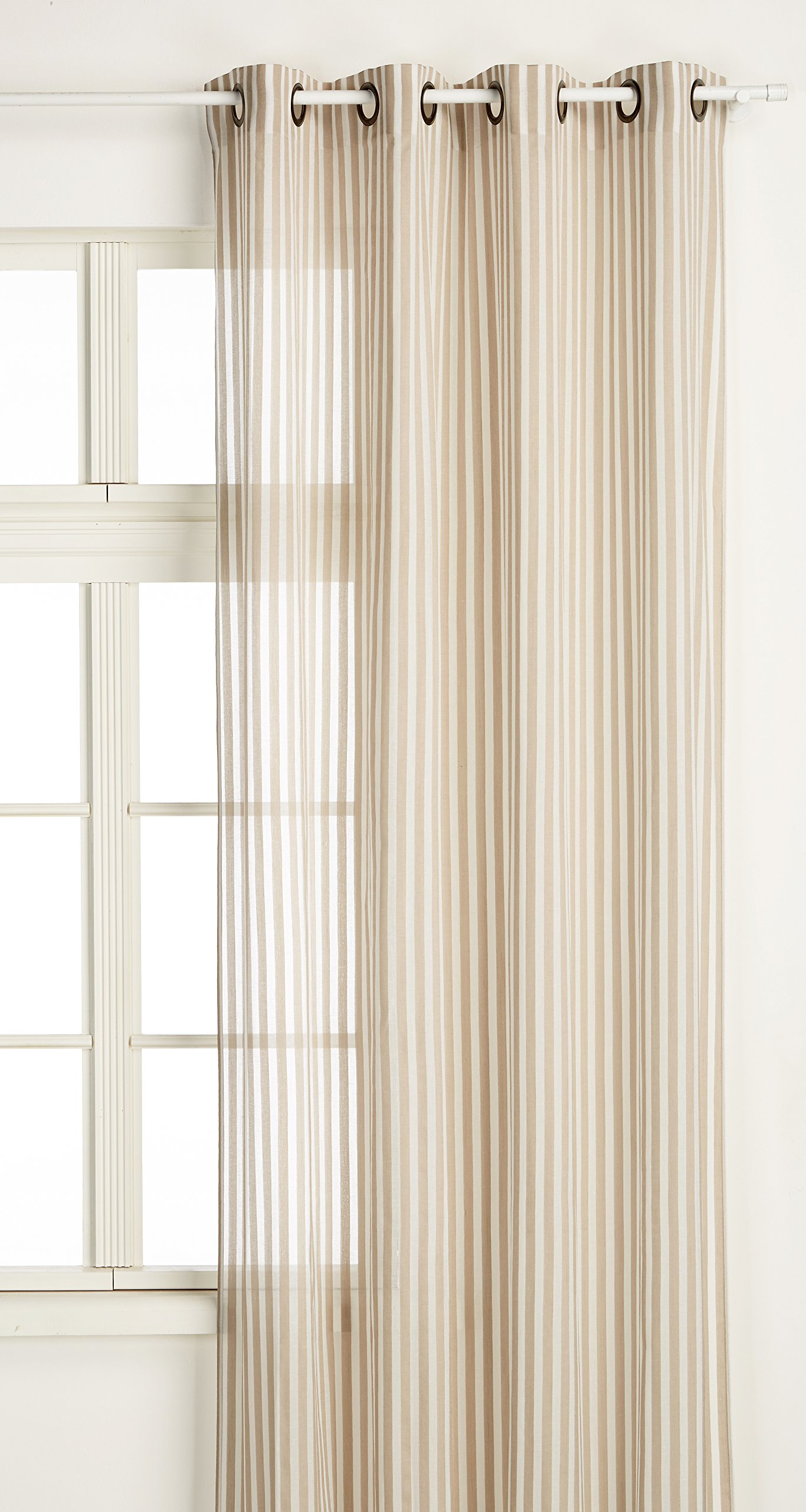 Linder Eyelet Polyester Beige – 280 x 140 cm