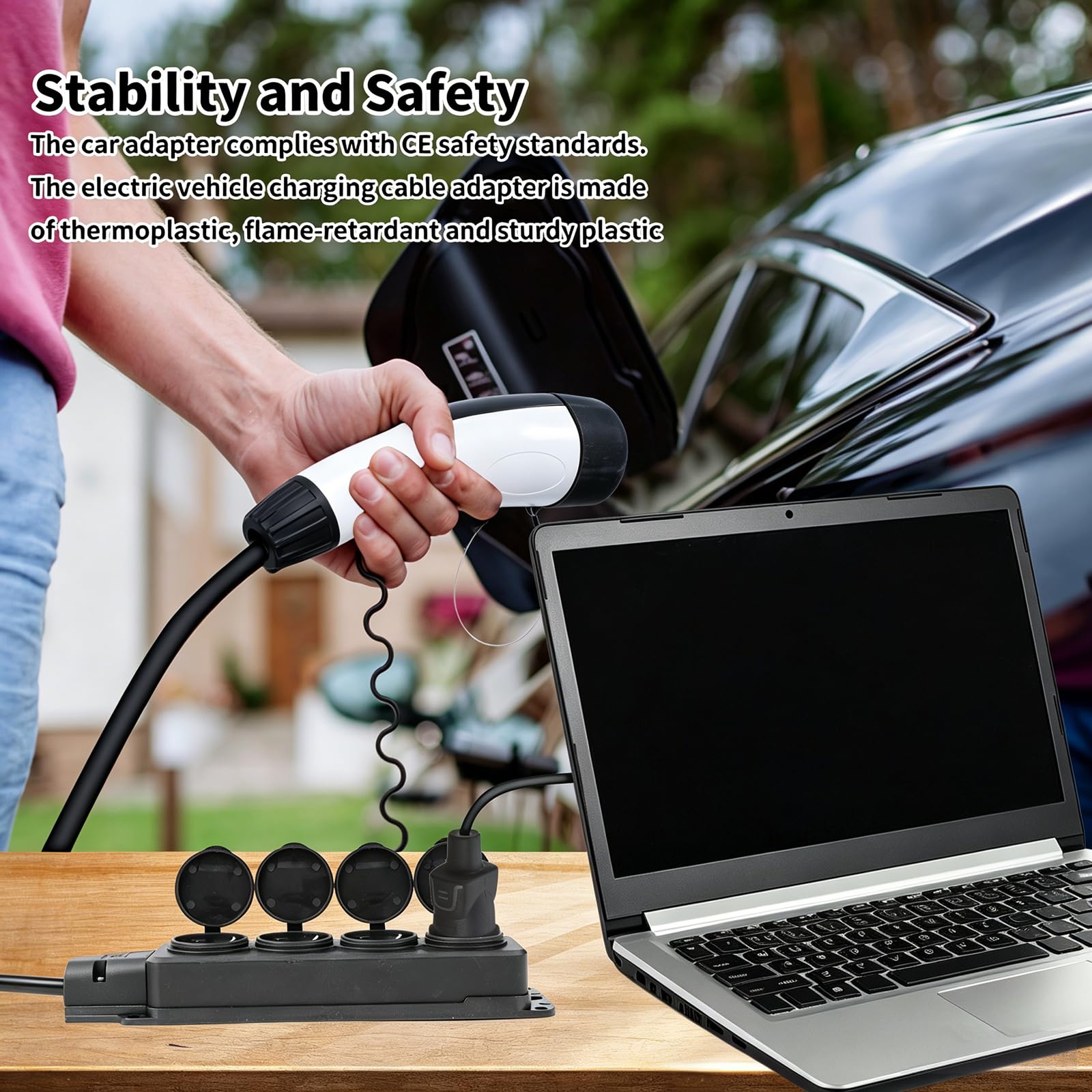 Adapter Rozładowujący Do Samochodu 3,5 Kw 220 V, Atto3 ZS EV Pistolet Rozładowujący Z Kablem 3 M, Rozgałęźnik Gniazda Europejskiego 1 Na 4, Wtyczka Typu 2, Adapter Rozładowujący 16 A V2L Do Kempingu
