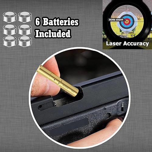 Miniatura 7 de GOTICAL Calibre 410 Punto Rojo Laser Bore Sighter Laser Trainer Bullet Disparo Simulación Alcance Caza para Cartucho de Rifle Punto Rojo Puntos