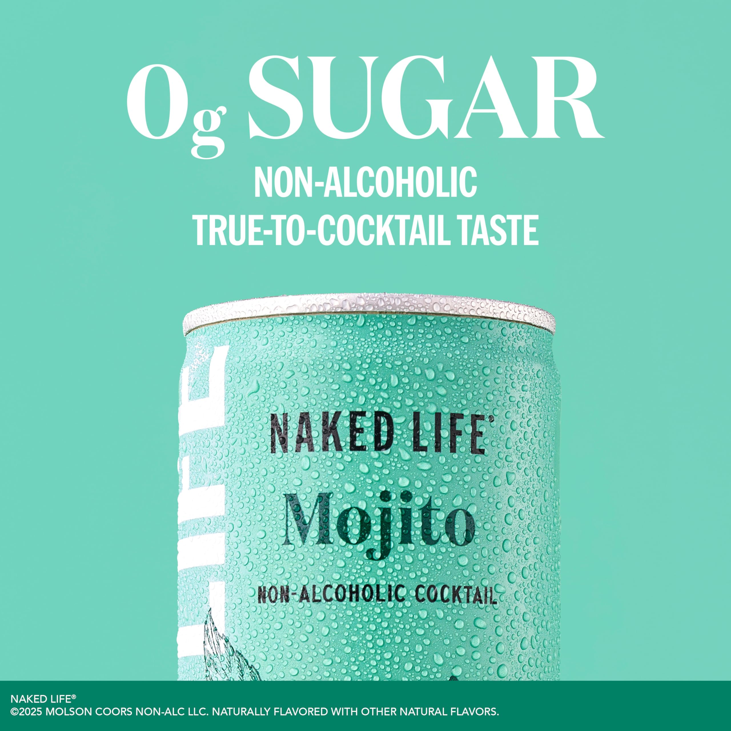 Naked Life Non-Alcoholic Drinks, Mojito 8.4 Fl Oz Cans, Pack Of 4 + Negroni Spritz 8.4 Fl Oz Cans, Pack Of 4