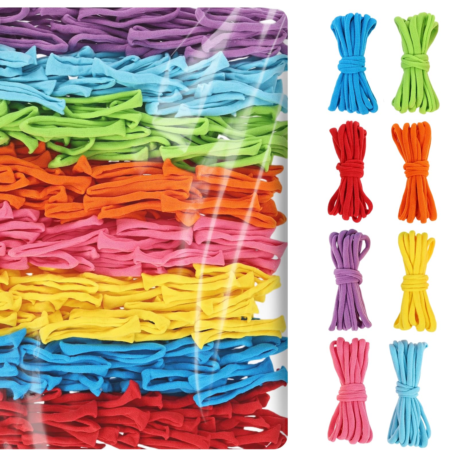 BOBASH 800Pcs Refill Loops Potholder Multi Colored Weaving Machine Loops Weaving Craft Bands for DIY Crafts Supplies Kids Adults