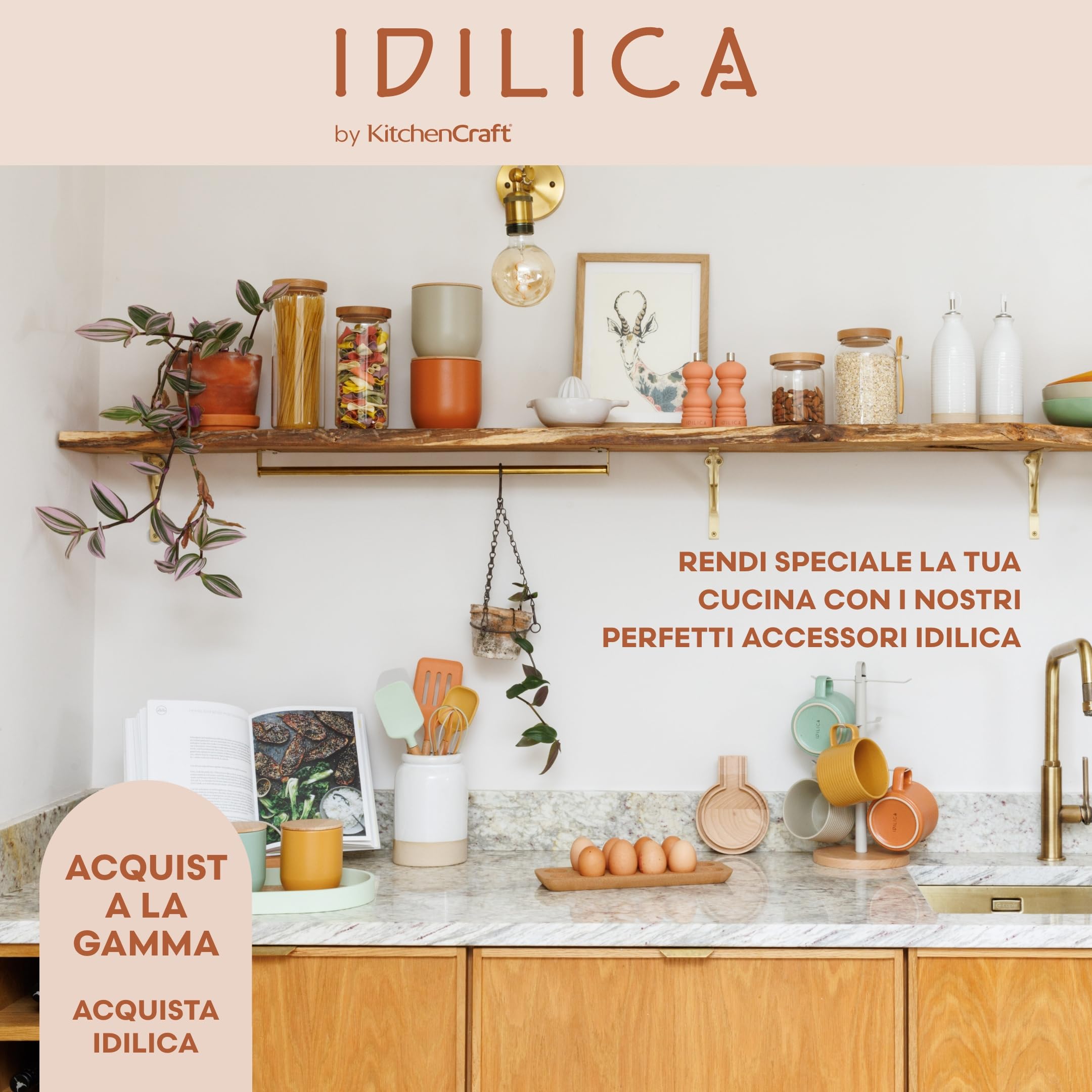 KitchenCraft Idilica Bottiglie per olio e aceto in gres, Set di 2 versatori per olio e aceto in ceramica con base non smaltata, crema, 45ml