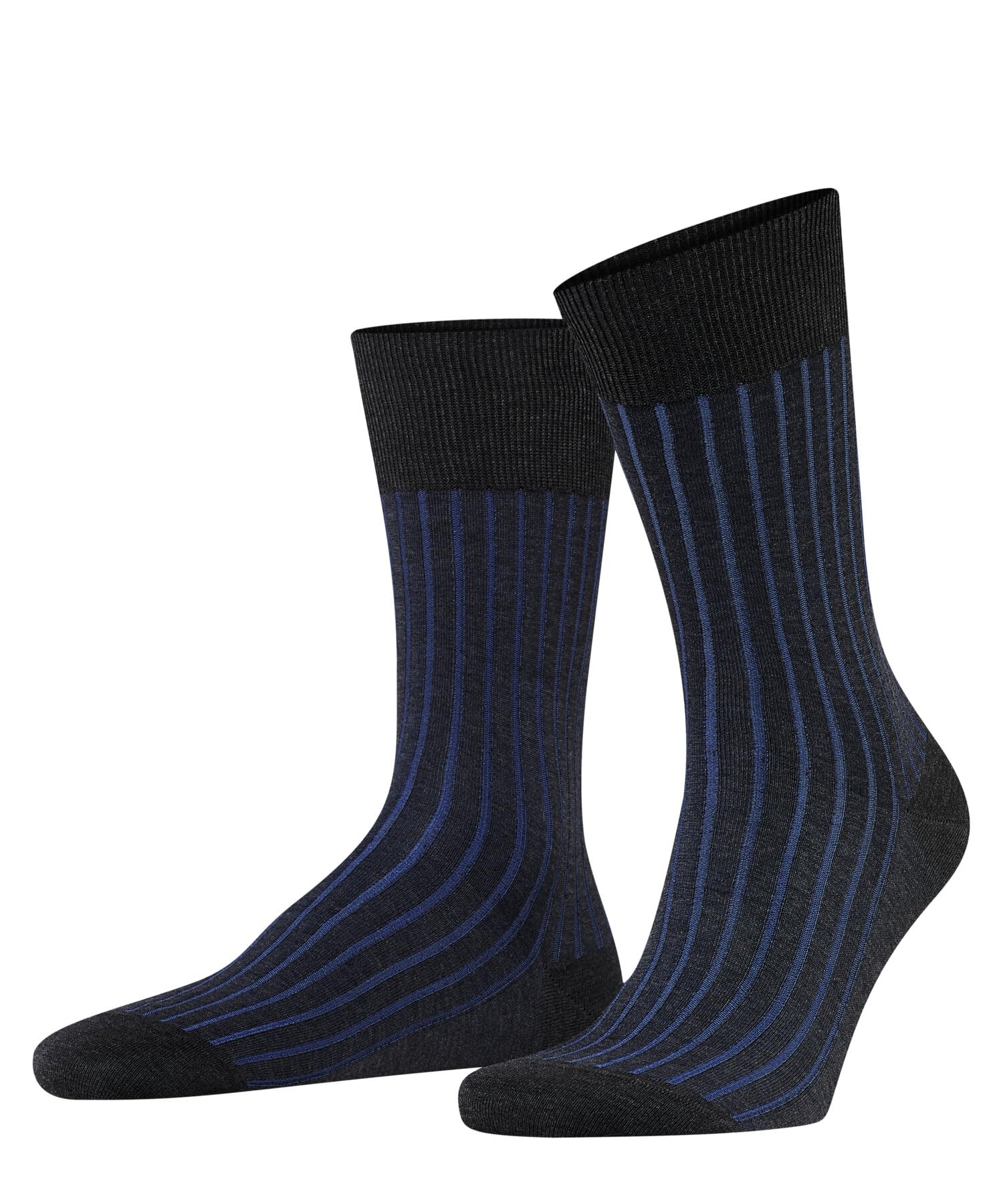 FALKE Men's Shadow M So Cotton Patterned 1 Pair Socks, Grey Anthracite Melange 3191, 8.5-9.5
