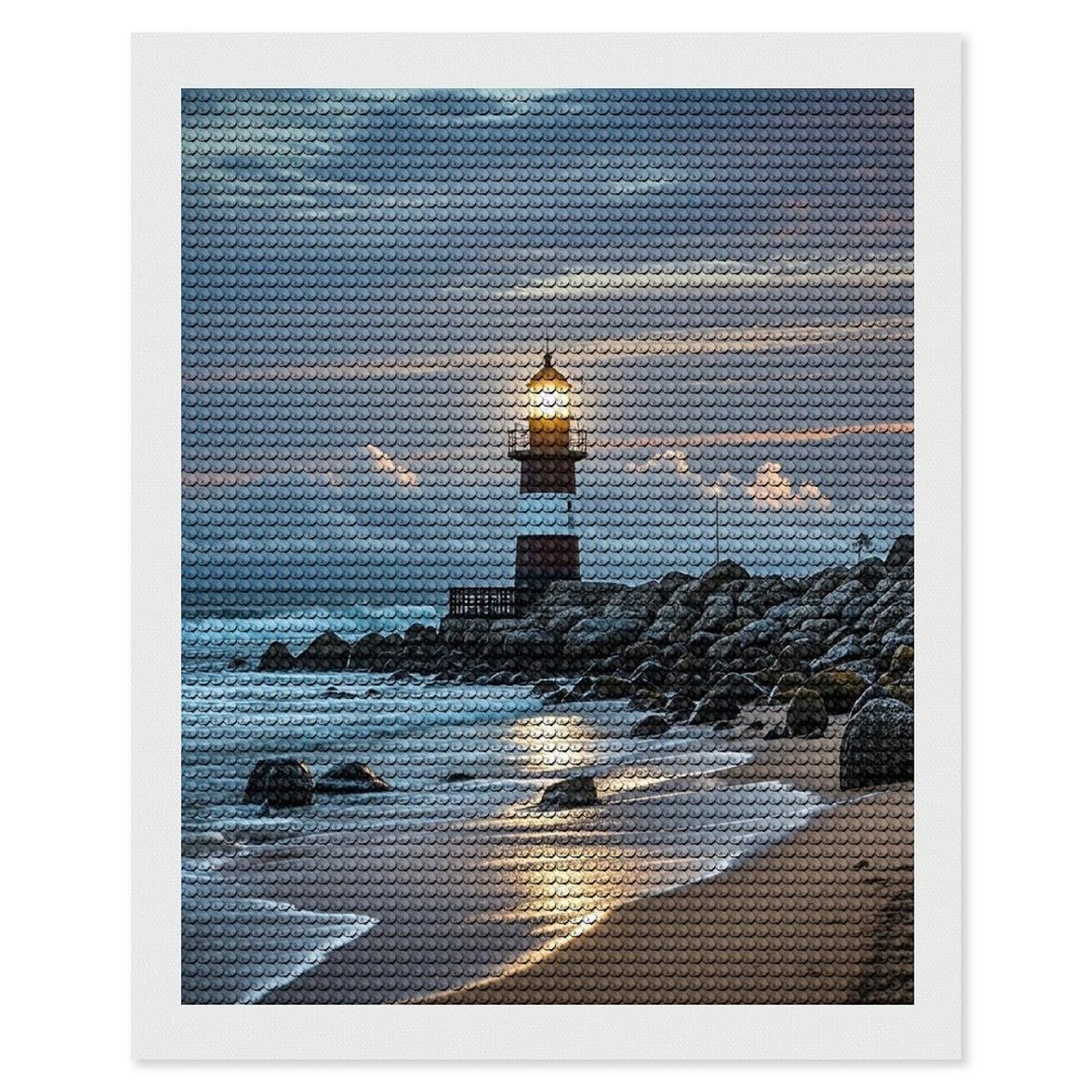 FekiLoot Sea Lighthouse Diamond Painting Kits for Adults Round Paint with Diamonds Pictures Gem Art Painting Kits Personalized Diamond Art Full Drill for Beginners Home Wall Decor