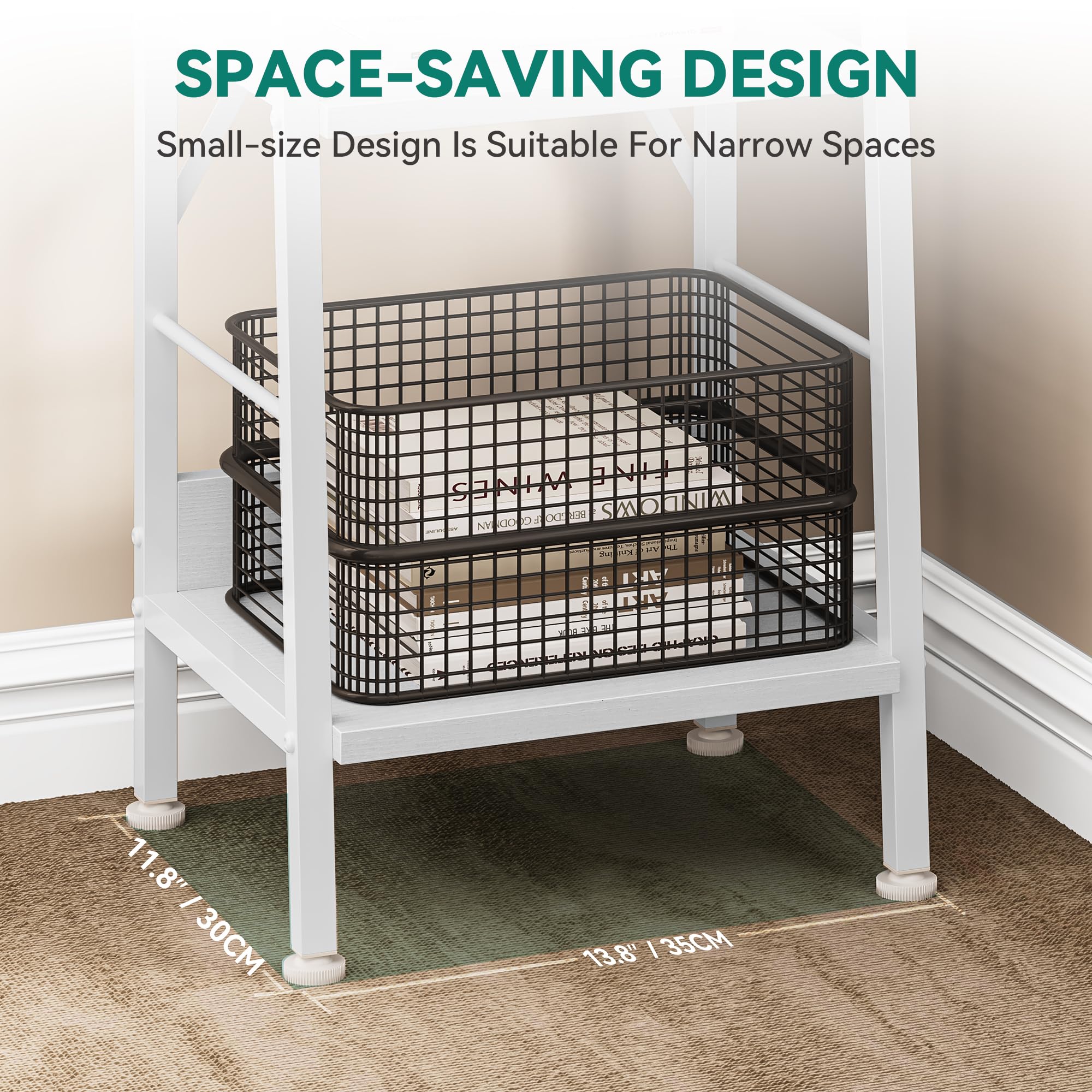 YITAHOME Libreria, libreria a 7 ripiani con cassetti da pavimento, scaffale industriale con telaio in acciaio, per soggiorno, ufficio, studio, corridoio, cucina, nero