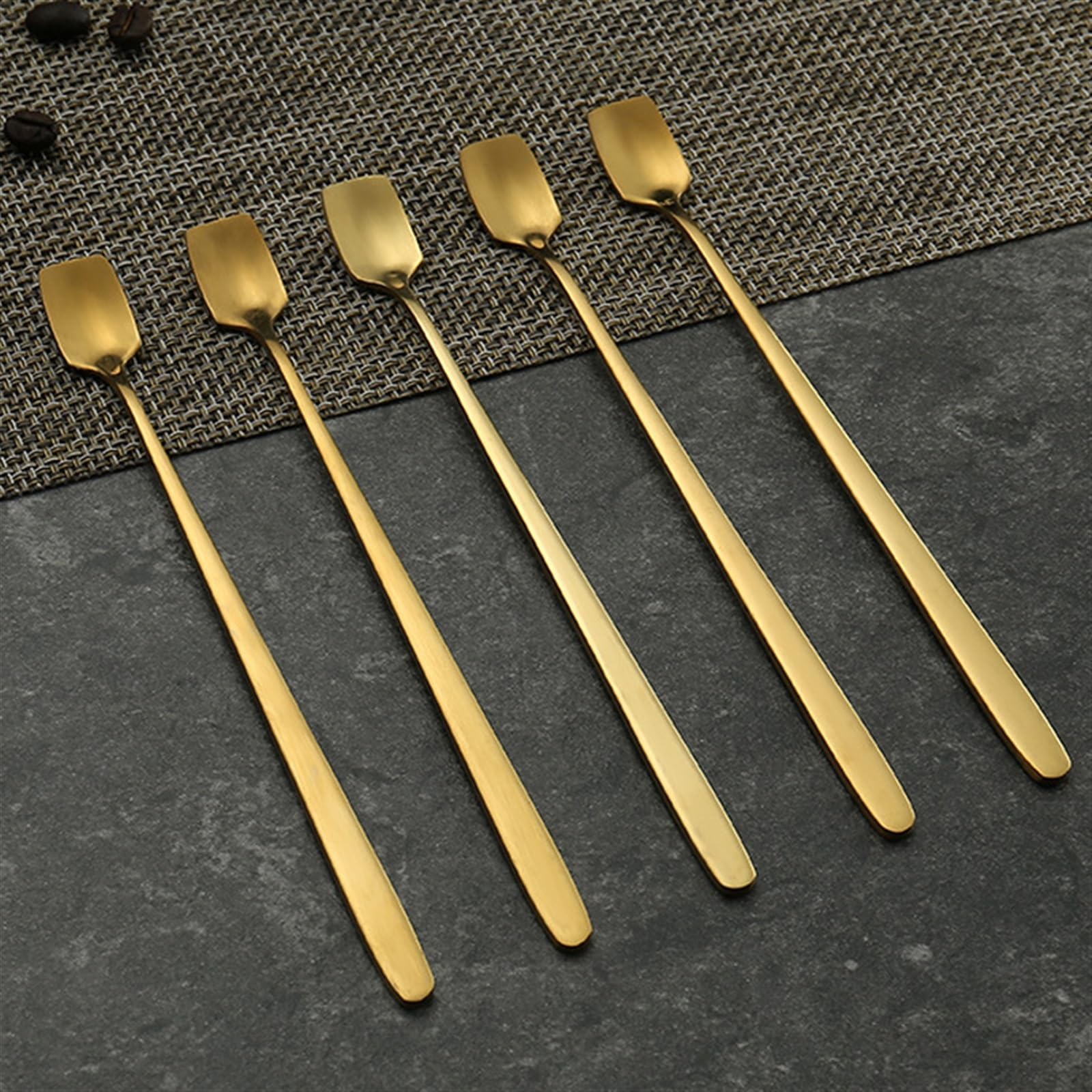 JINGYAN Cuillères à café Coffee Spoons Long Handle Espresso Stirring Dessert