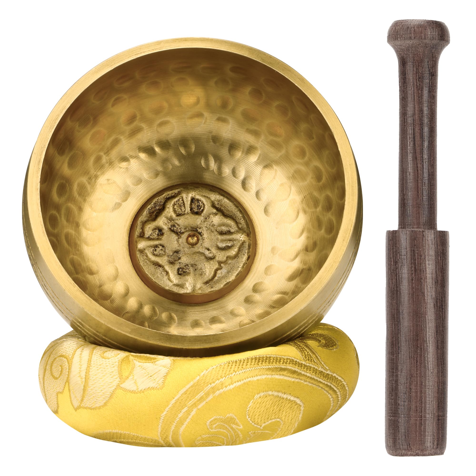 3.14In Tibetan Singing Bowl Set – Handmade in Nepal for Meditation, Yoga, Relaxation and Stress Relief, Sound Bath